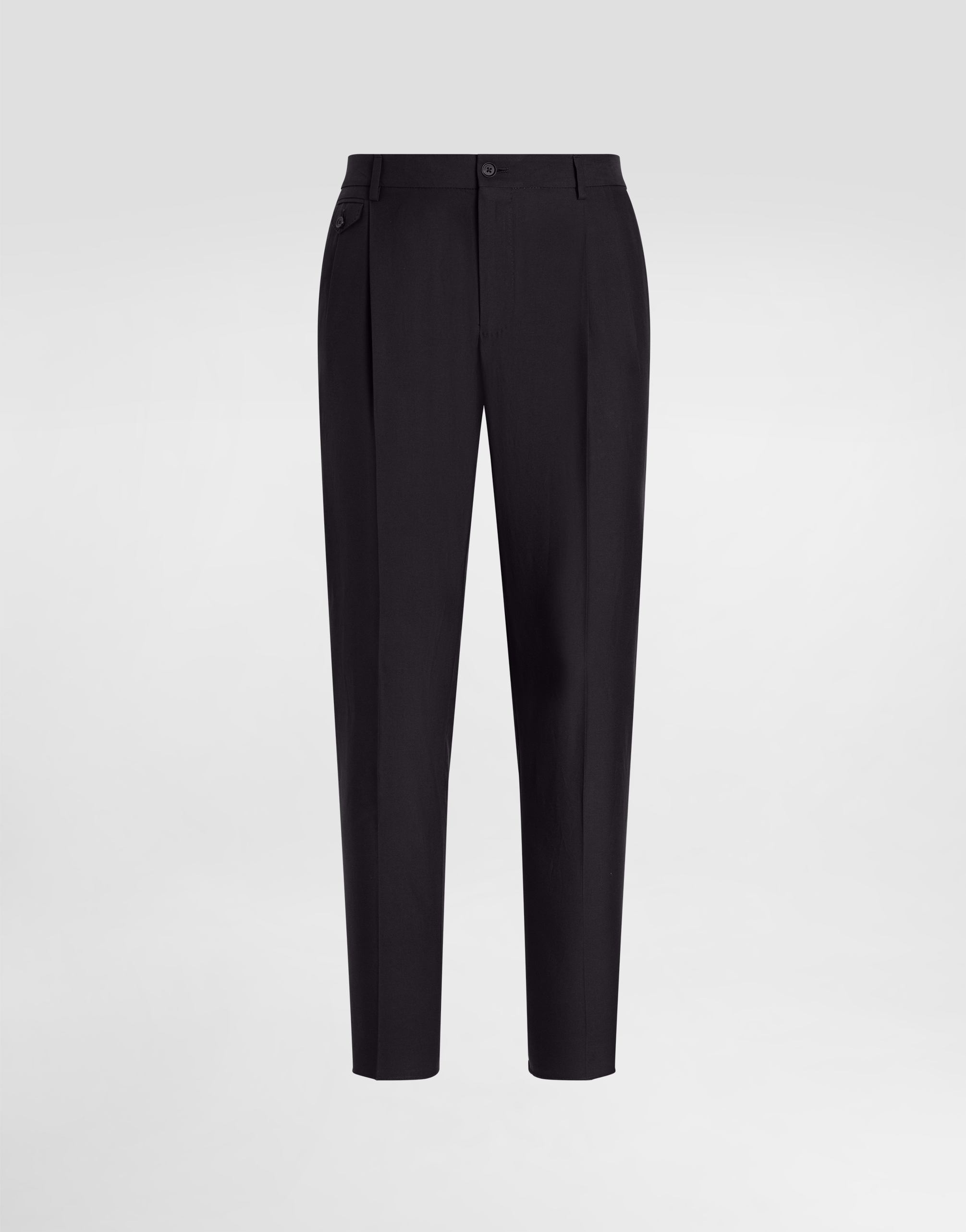 Silk and gabardine trousers
