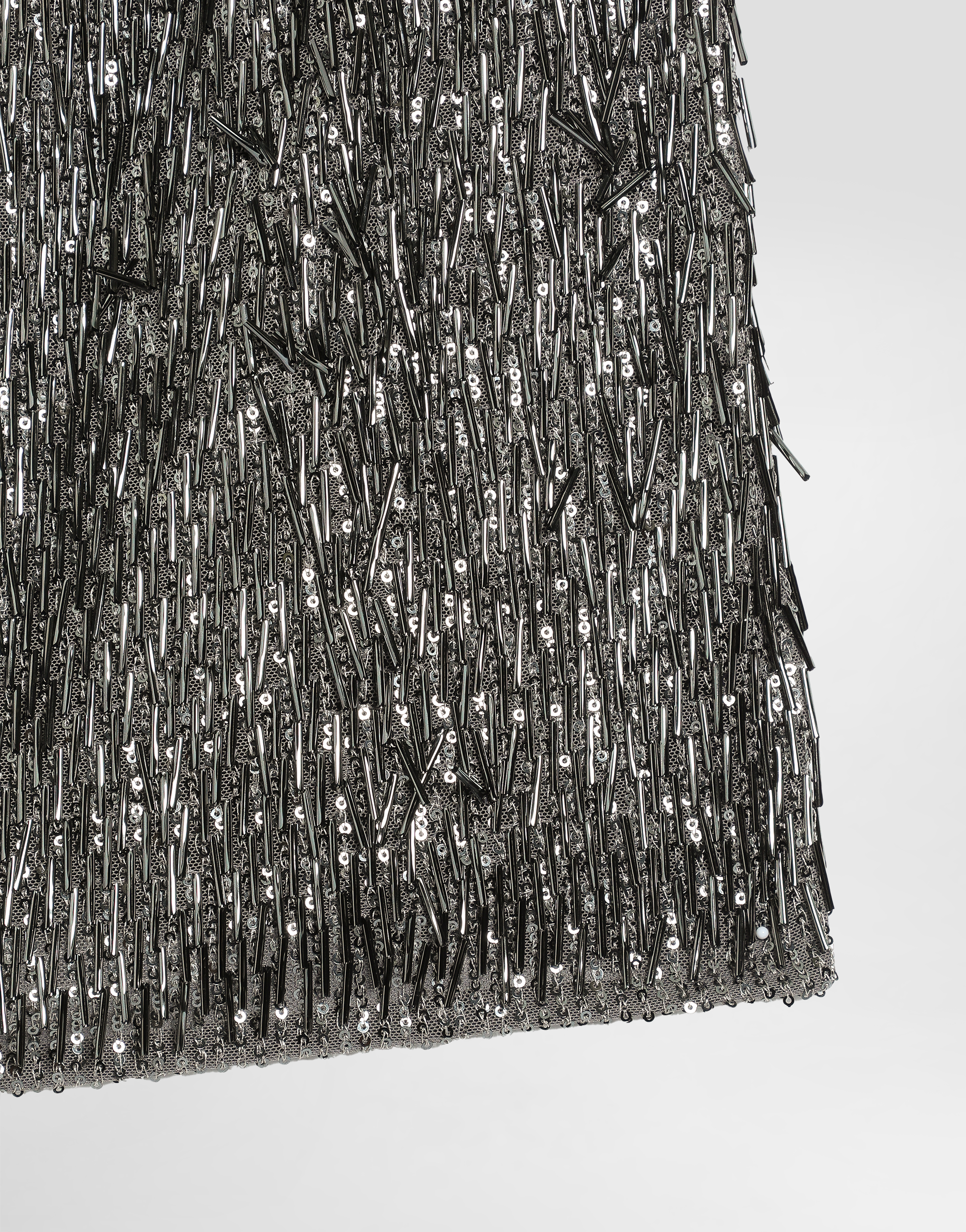 Dress with embroidered sequins