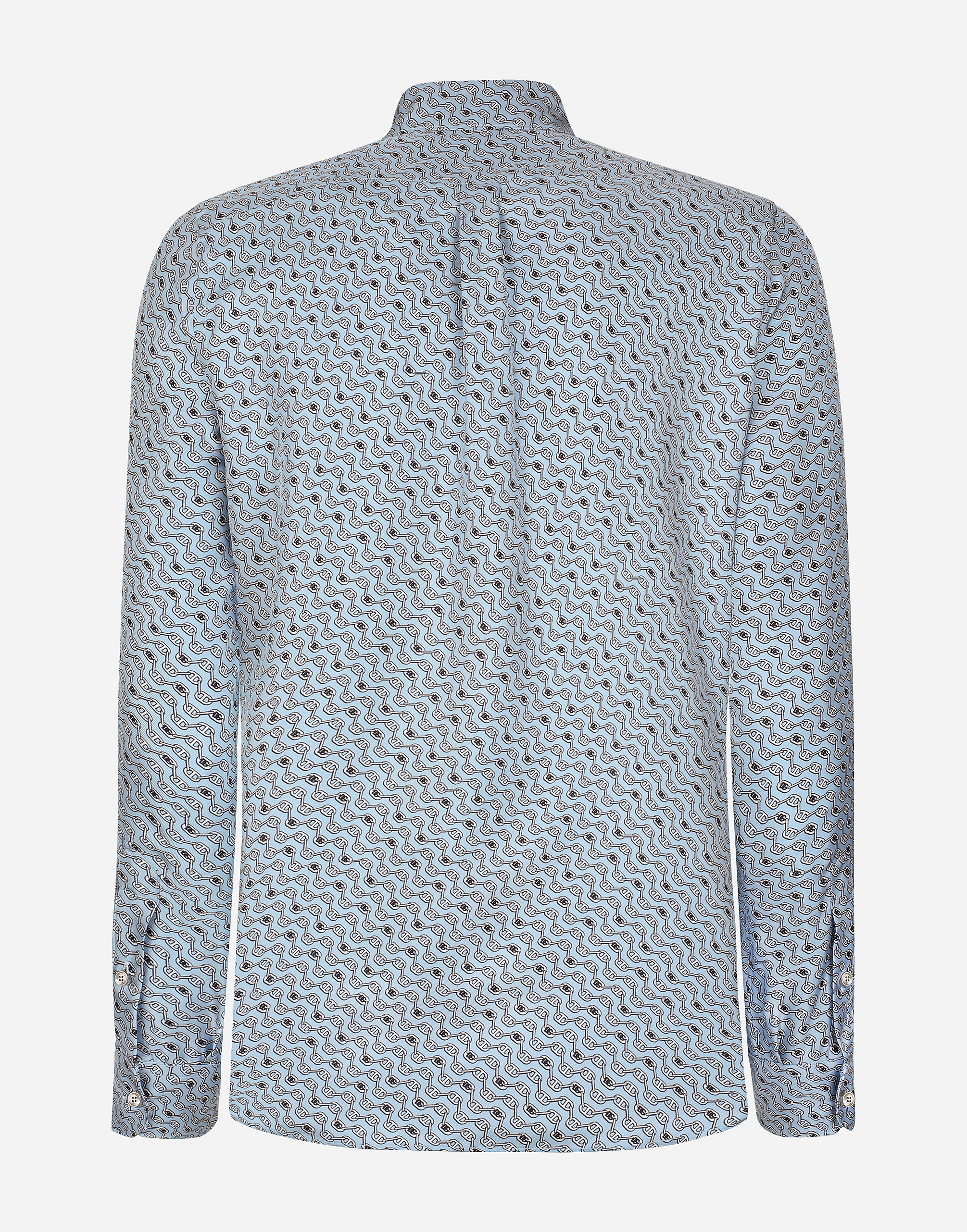 Silk Martini-fit shirt with tie print