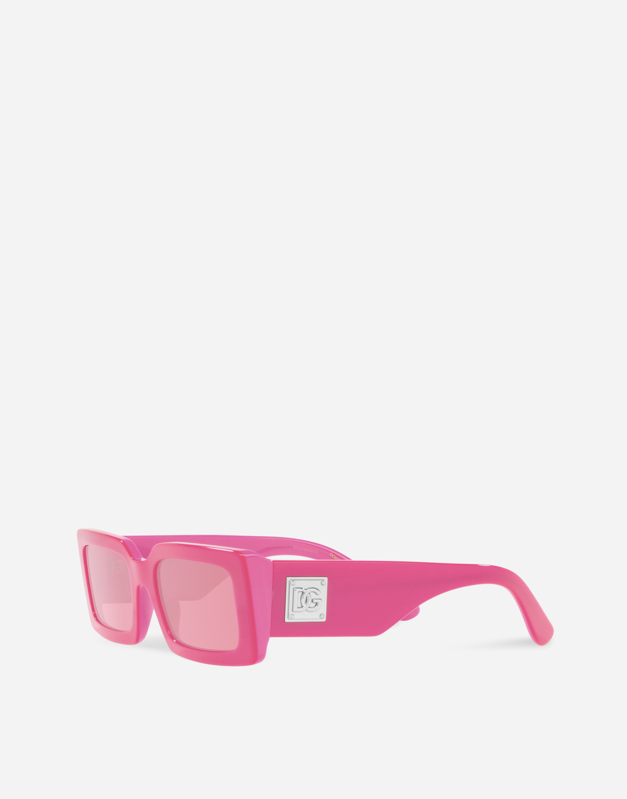 Shop Dolce & Gabbana Dg Bella Sunglasses In Pink Metallic
