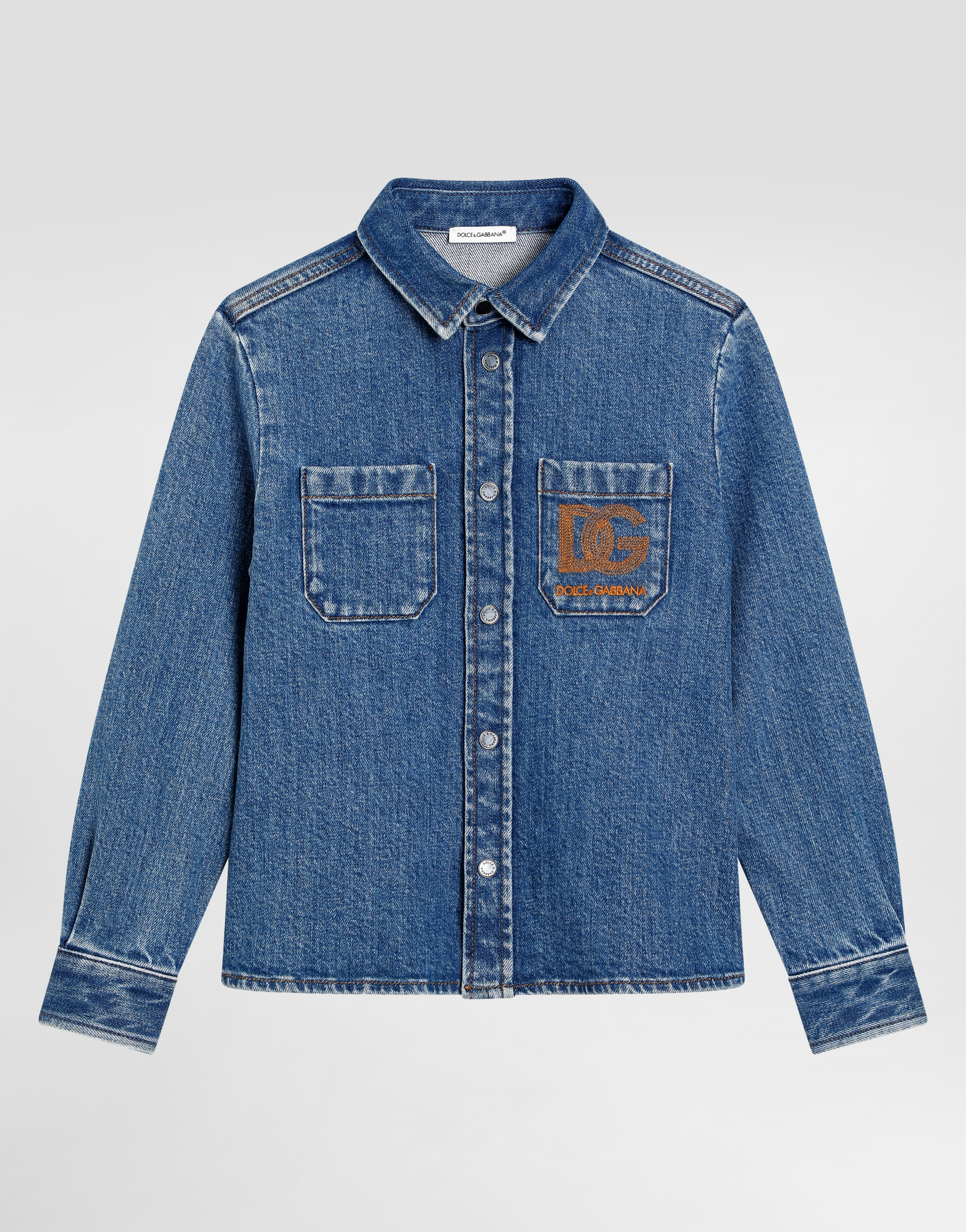 Denim shirt in Multicolor for Boys | Dolce&Gabbana®