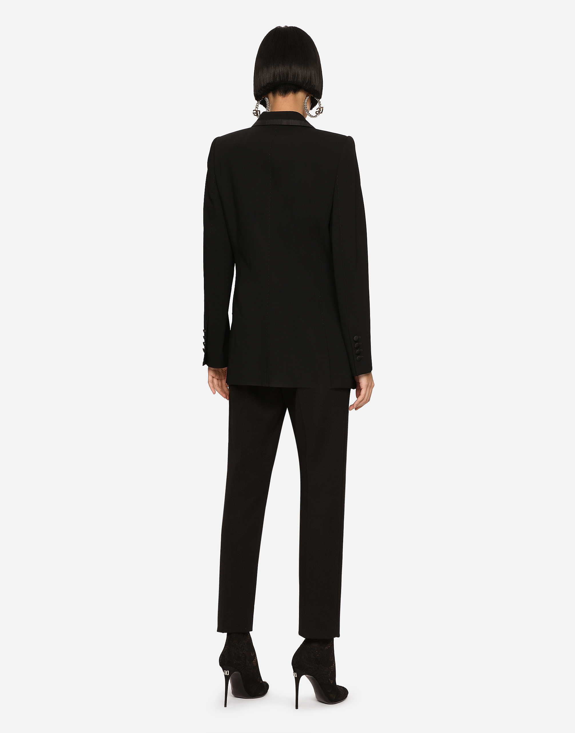 Dolce & Gabbana Single-breasted Twill Turlington Tuxedo Jacket In Black