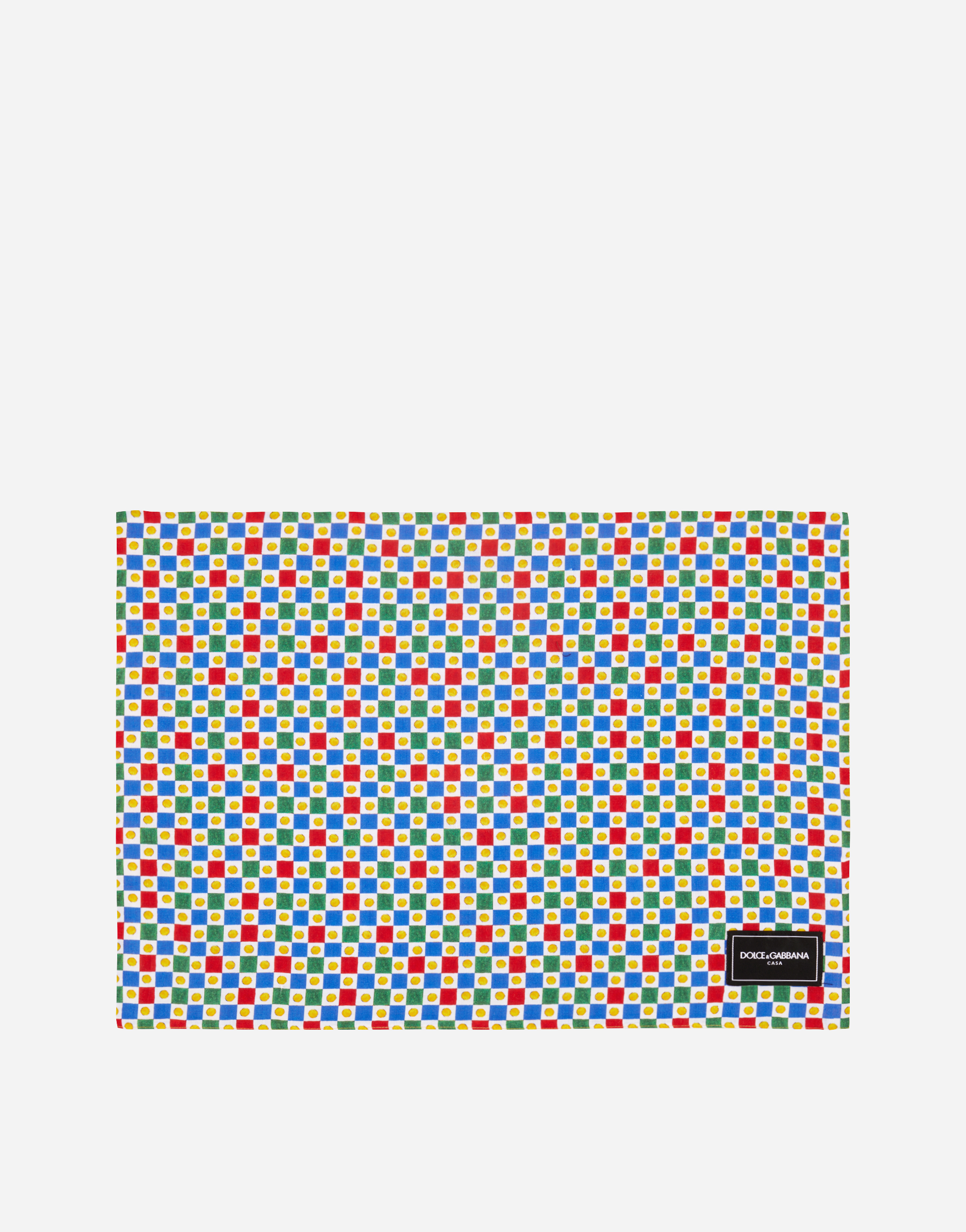 Dolce & Gabbana Set Linen Placemat And Napkin In Multicolor