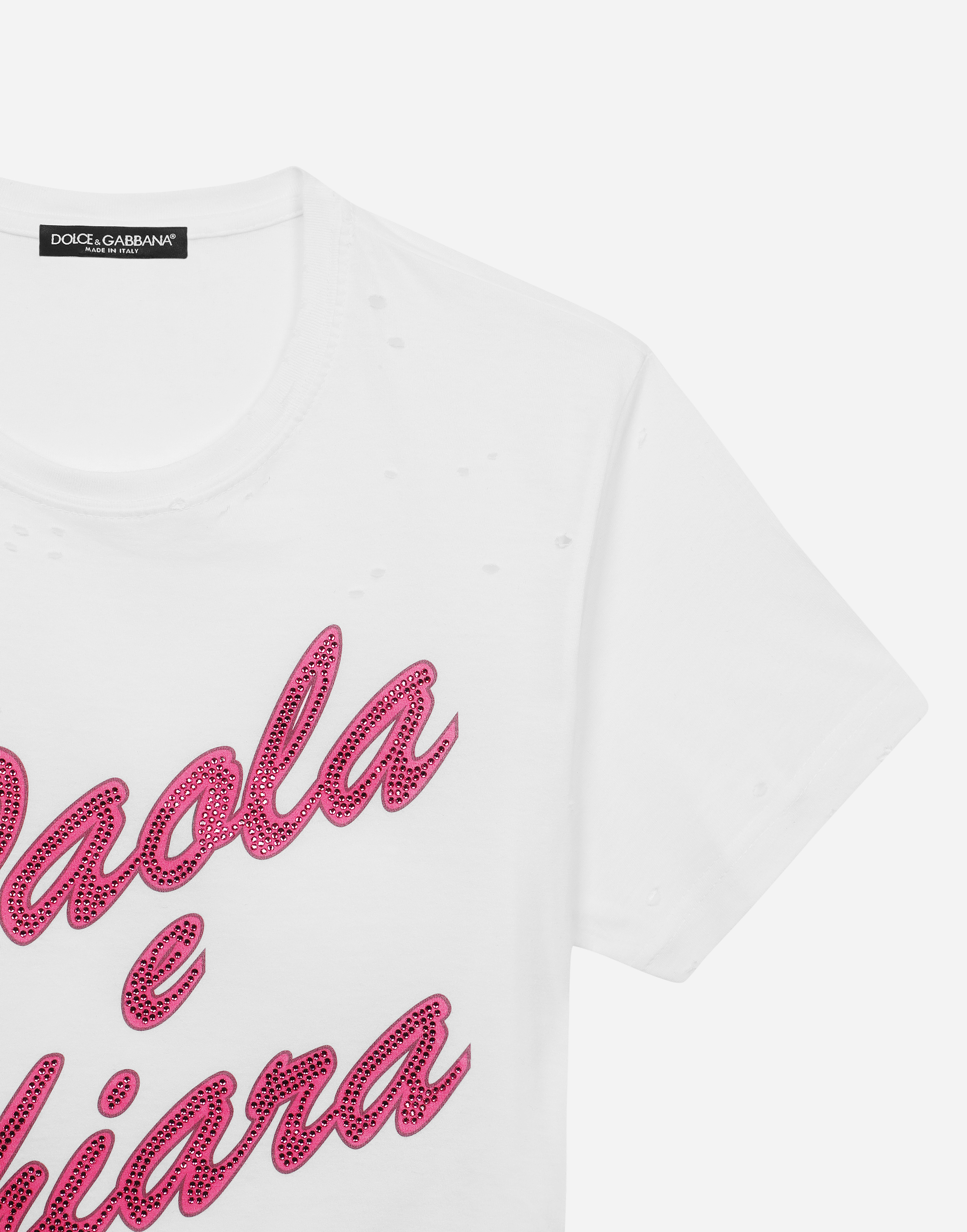 Shop Dolce & Gabbana "paola E Chiara Per Sempre" T-shirt In White