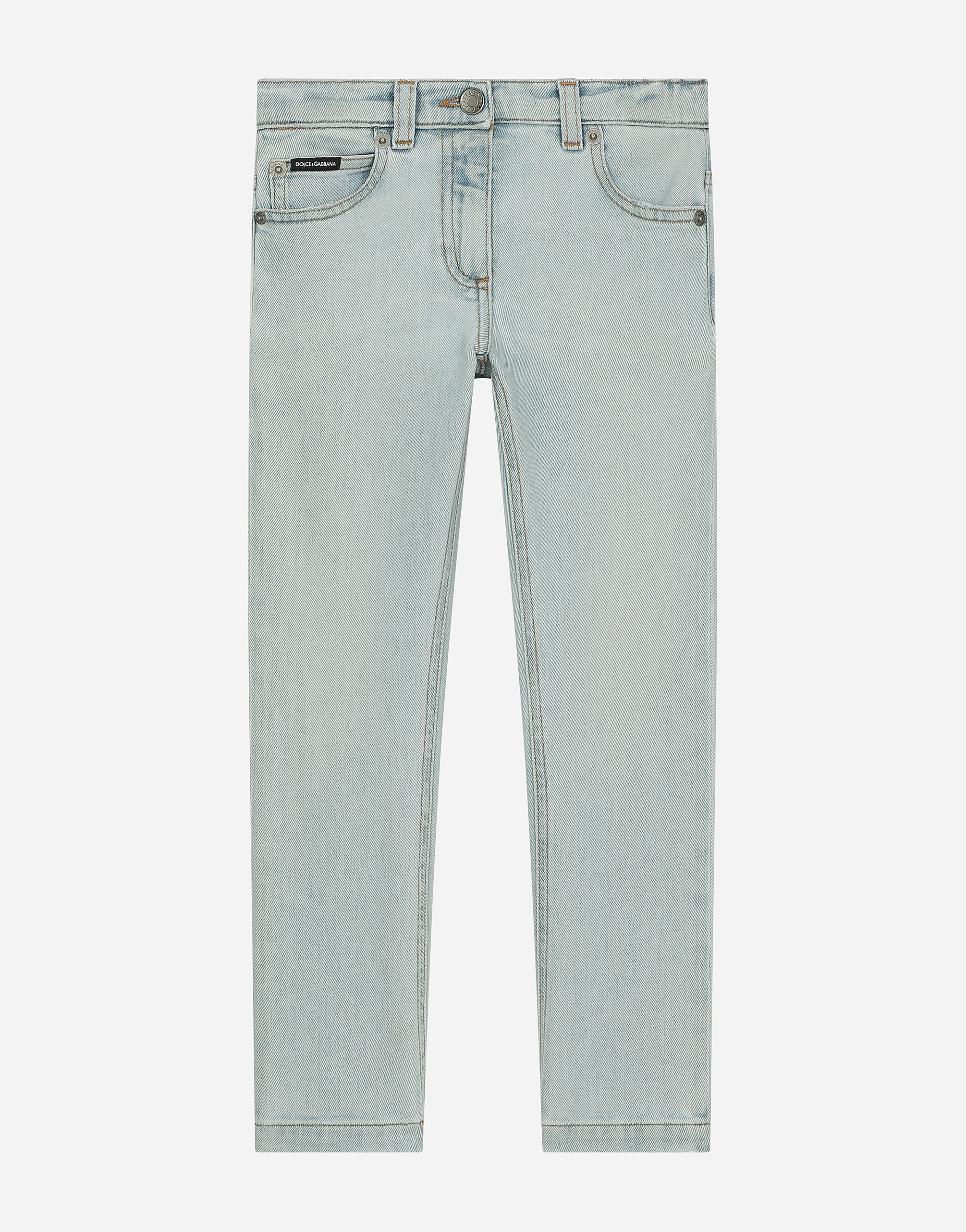 Dolce & Gabbana 5-pocket Treated Denim Jeans - Woman Trousers And Skirts Multi-colored 4 Years