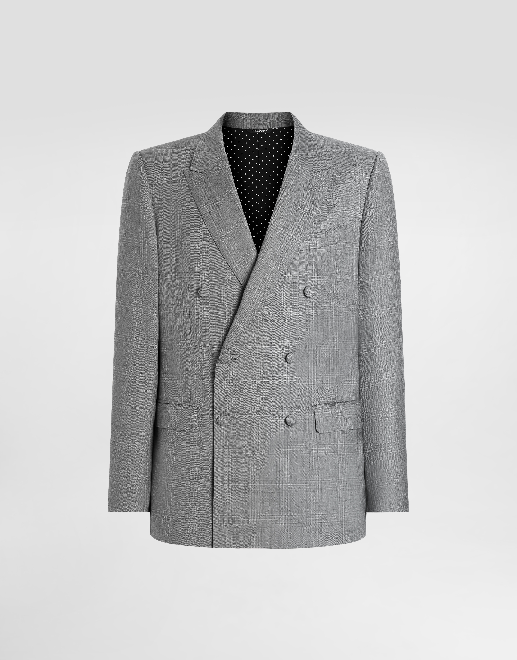 Double-breasted new martini glen plaid jacket in Multicolor for