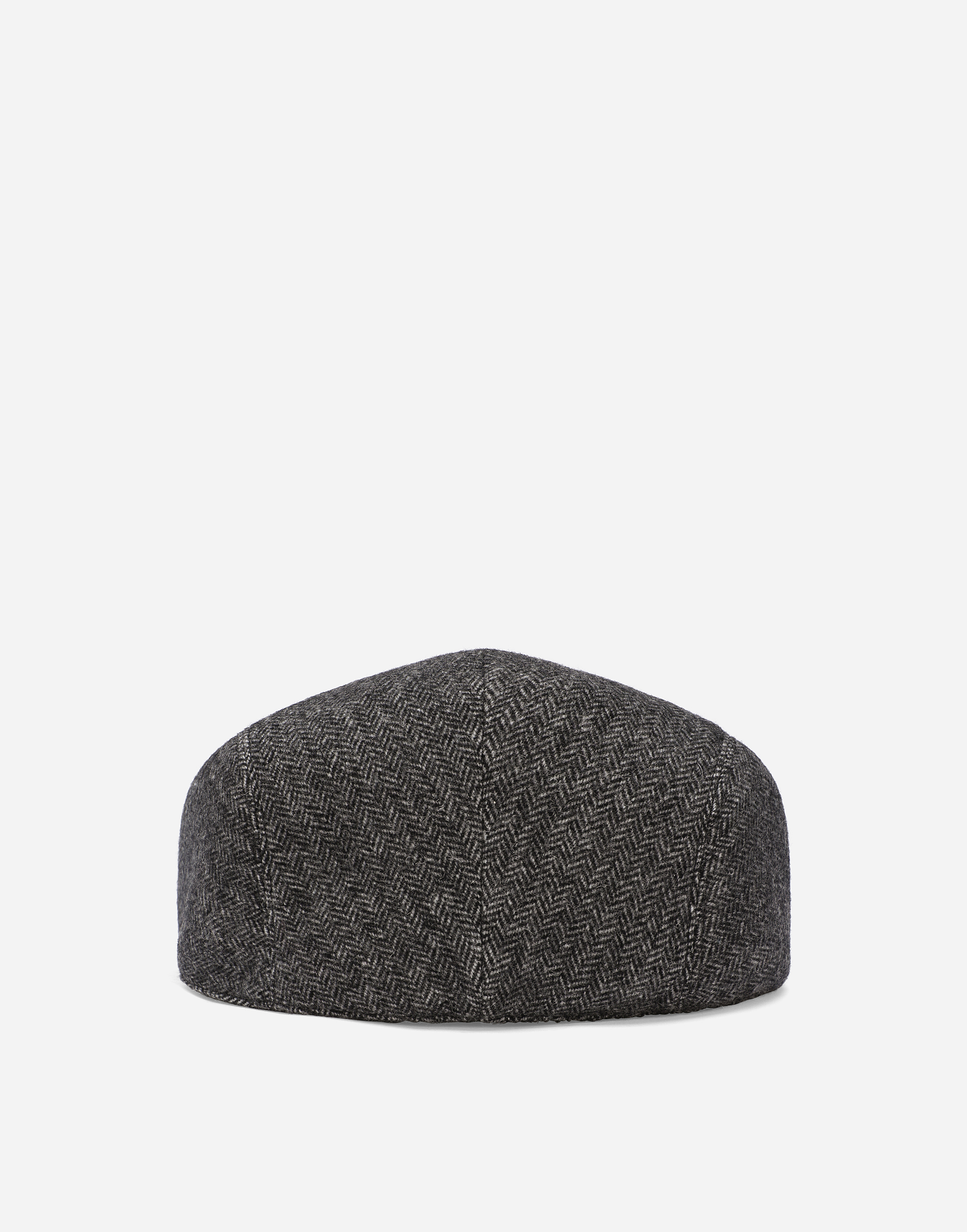 DOLCE & GABBANA HERRINGBONE WOOL-BLEND FLAT CAP