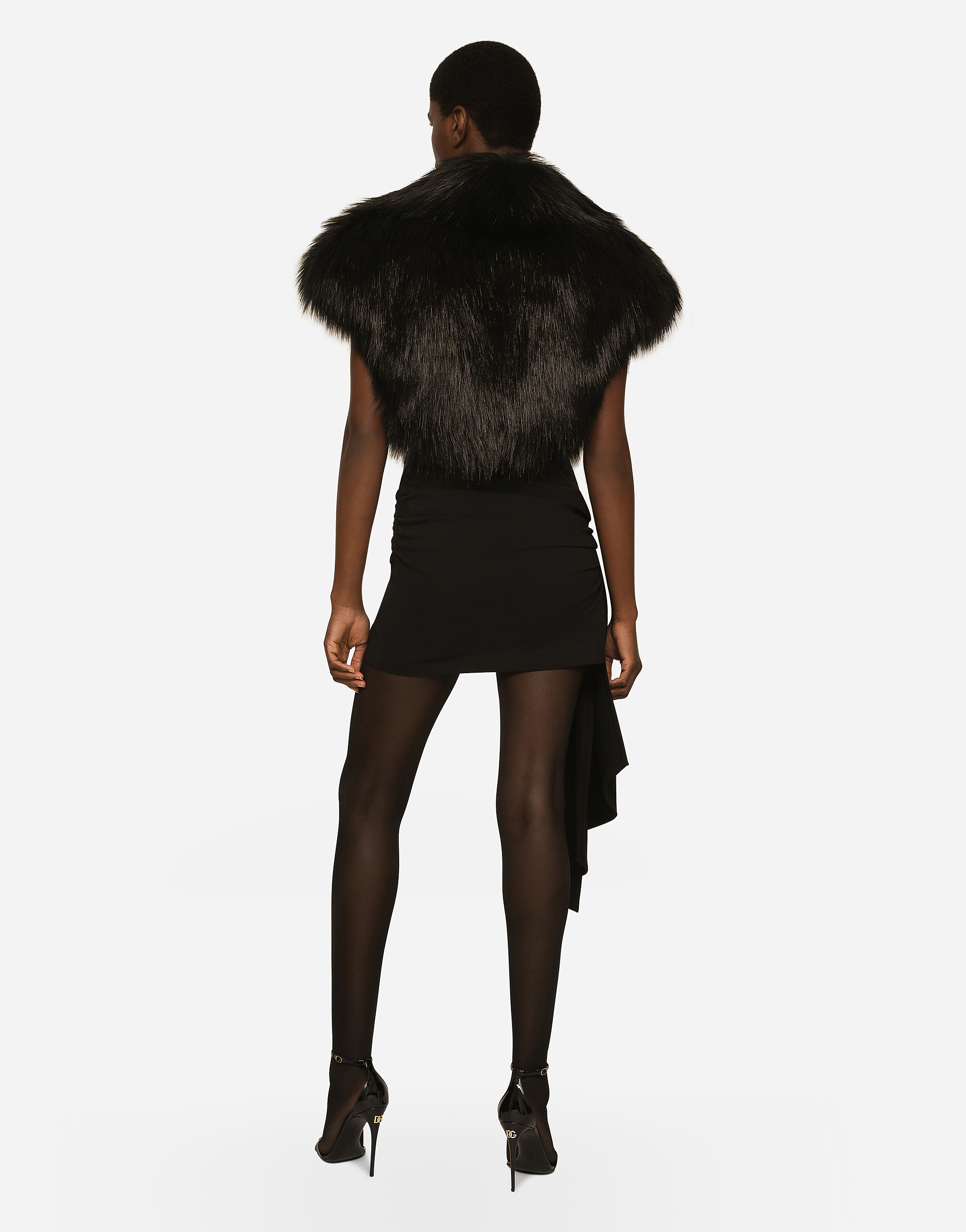 DOLCE & GABBANA FAUX FUR SHRUG