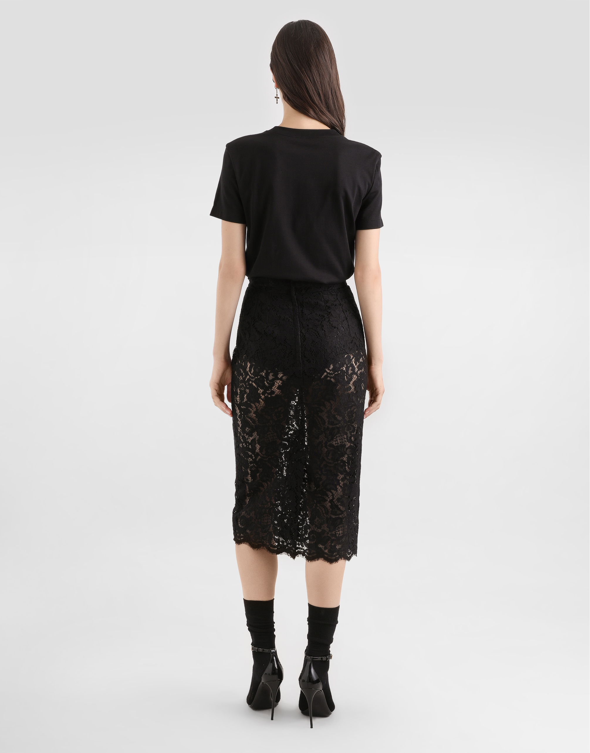 Dolce & Gabbana Jersey T-shirt With Embroidery In Black