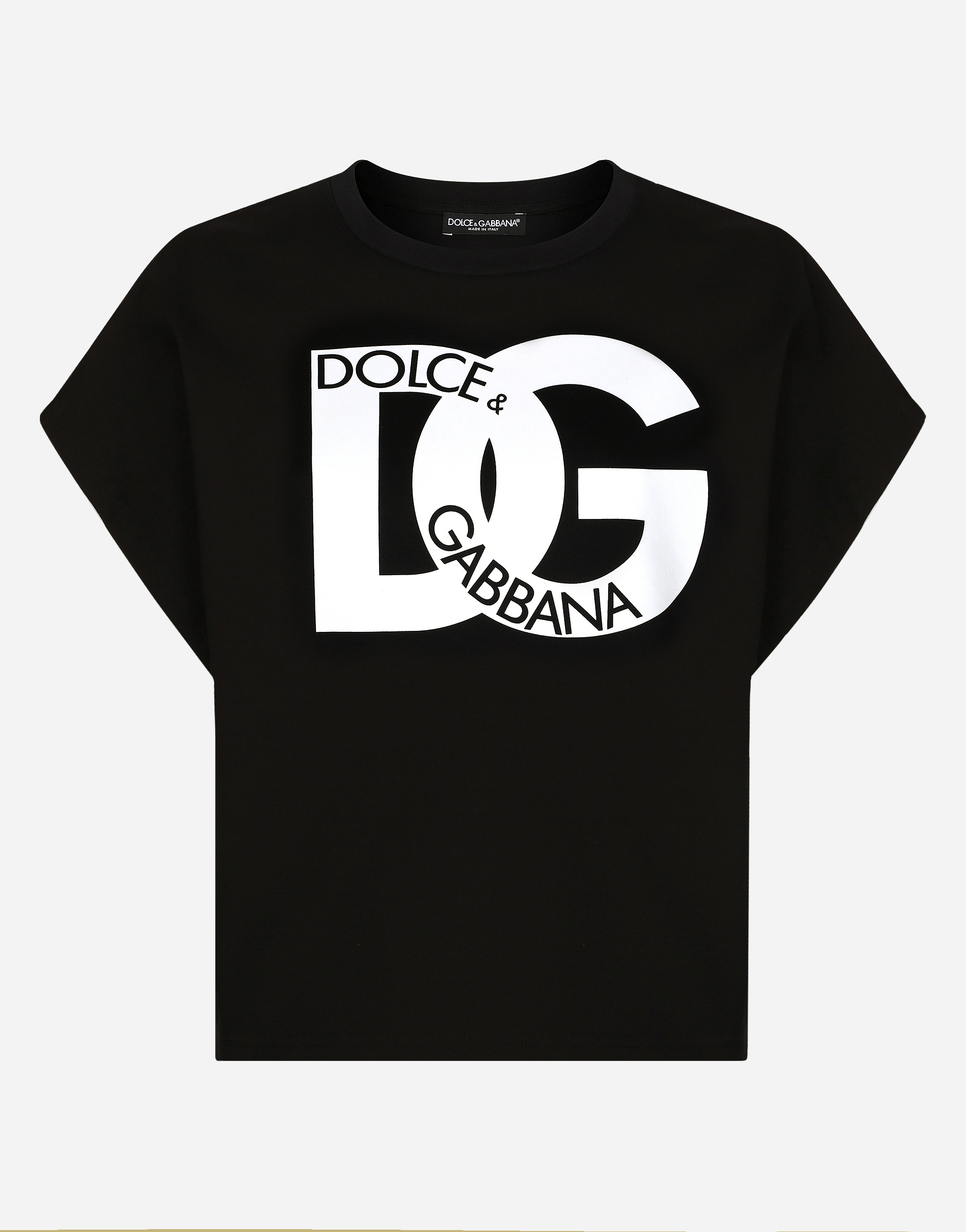 Dolce & Gabbana Logo-print Short-sleeve T-shirt In Black