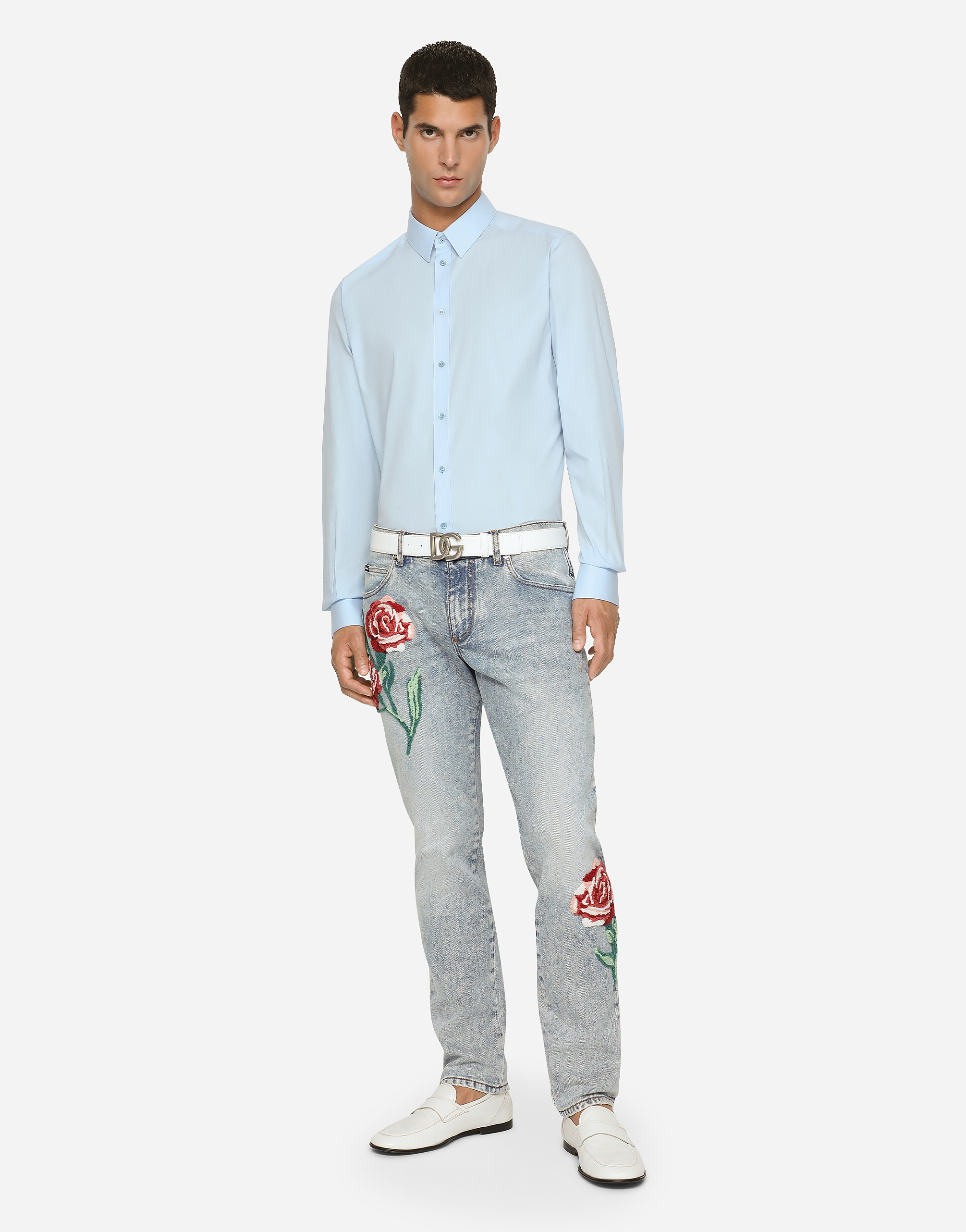 DOLCE & GABBANA GOLD FIT SHIRT IN COTTON