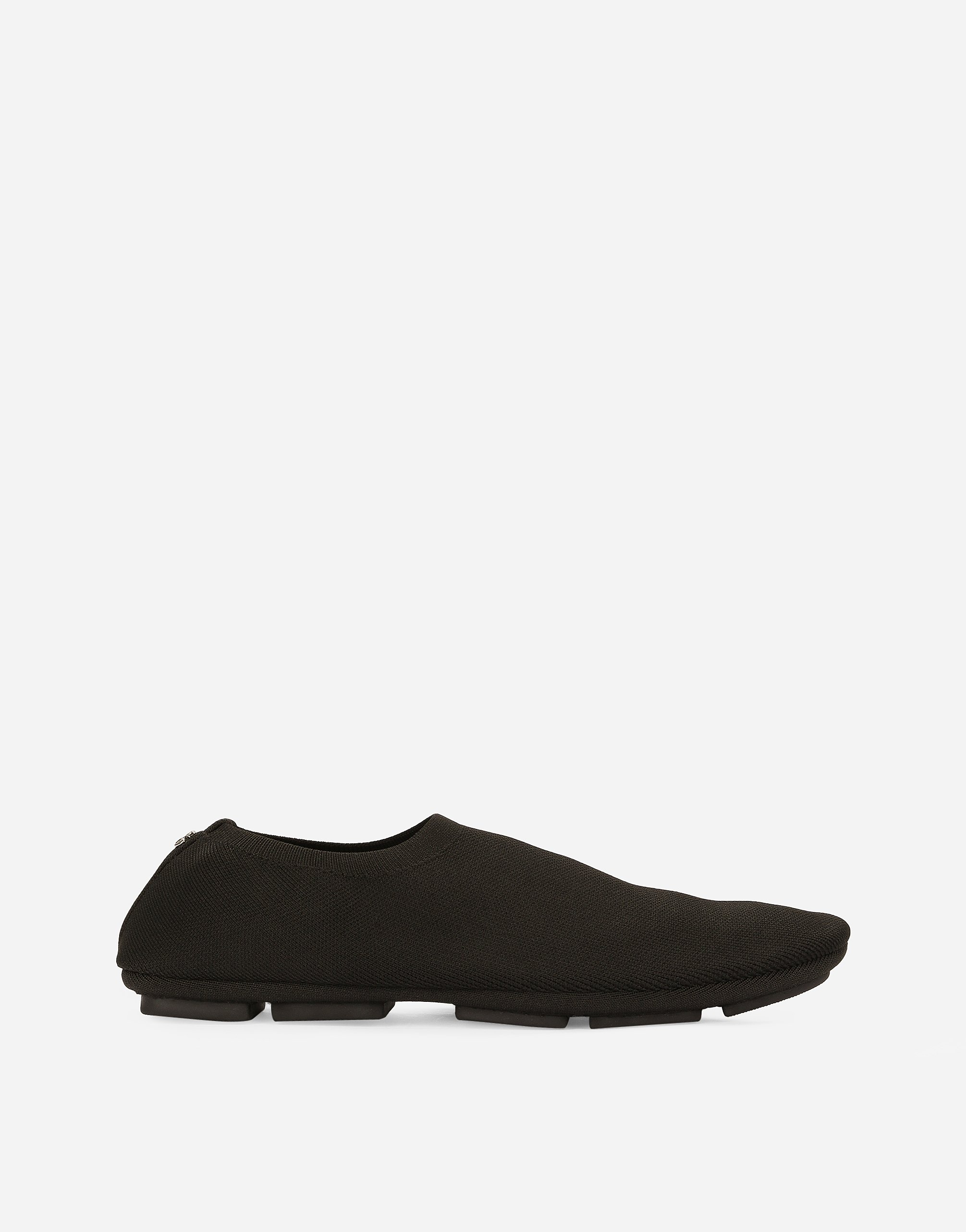 Dolce & Gabbana Stretch Mesh Slippers In Black