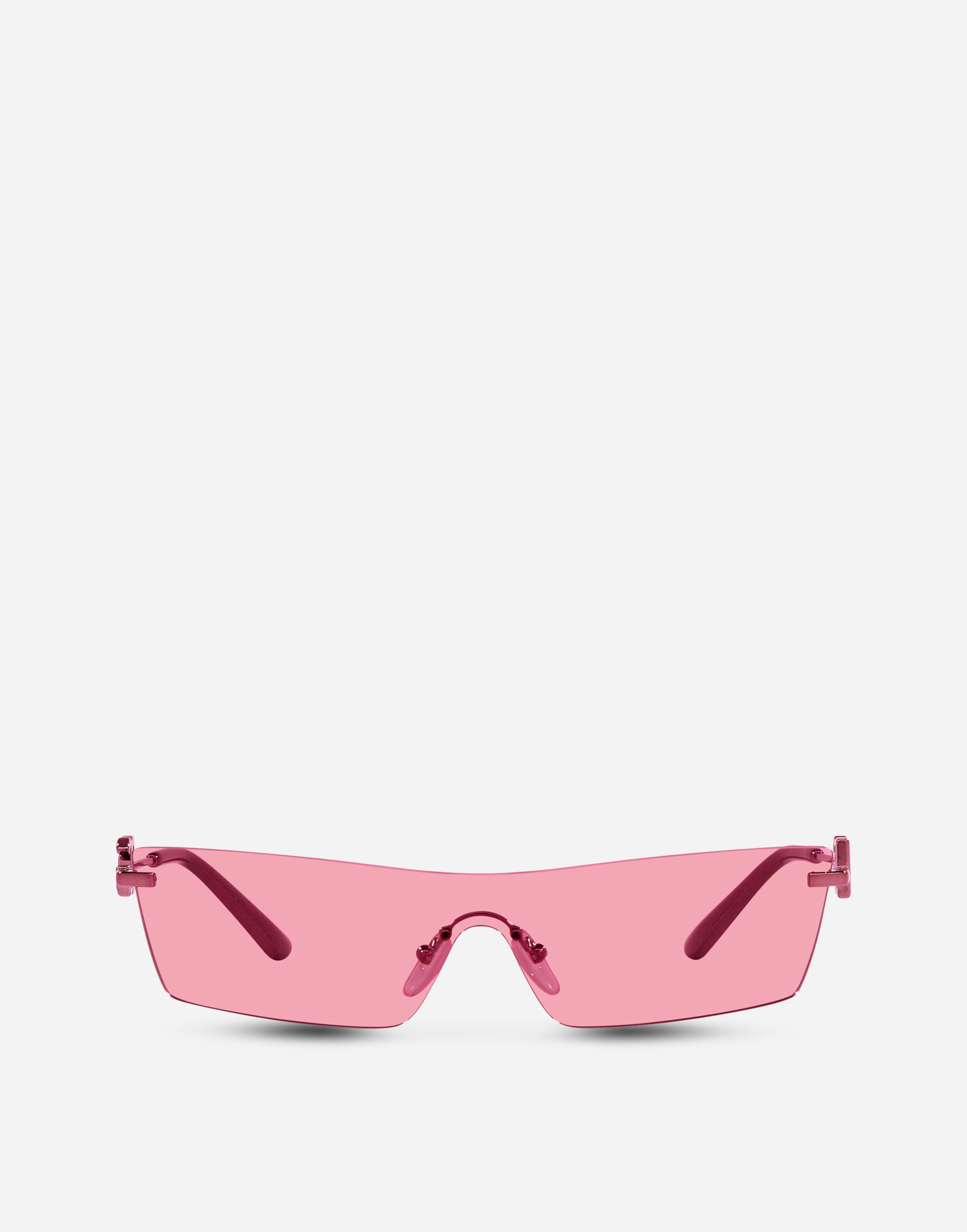 Dolce & Gabbana pink shield sunglasses Dolce & Gabbana Pink Acetate Rhinestone DG Re-Edition Shield  main image 4