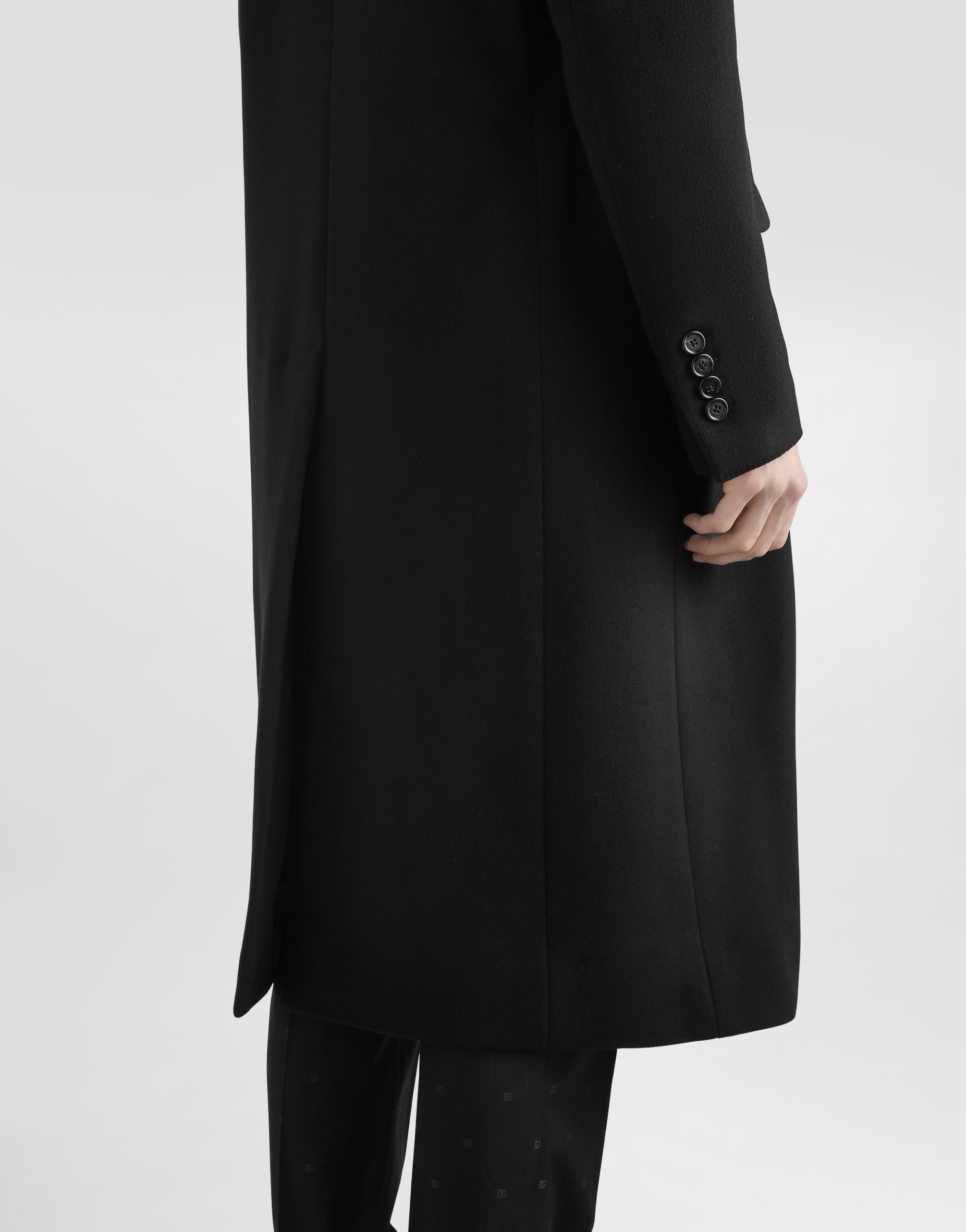 Double-breasted cashmere wool coat