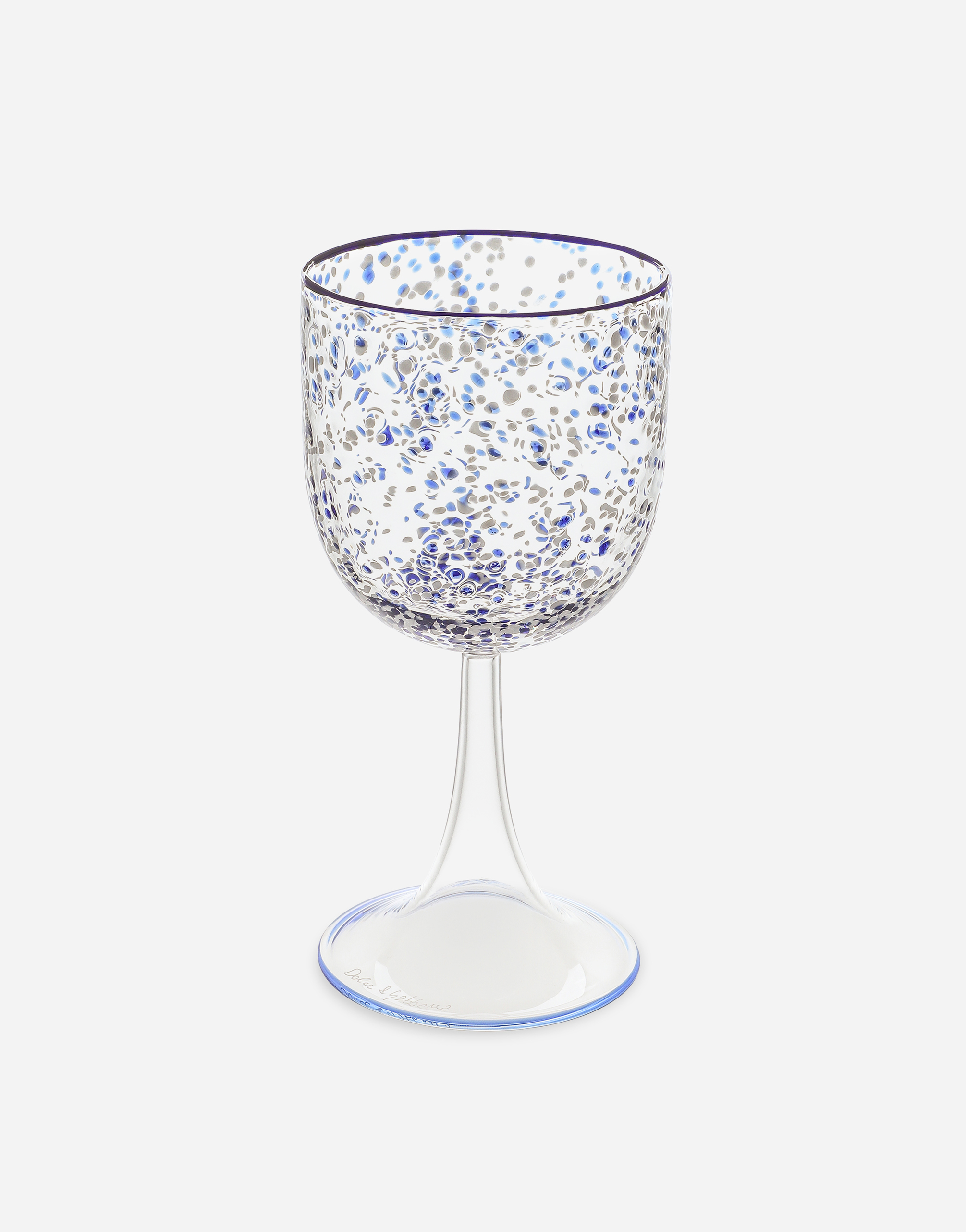 Dolce & Gabbana White Wine Glass In Multicolor