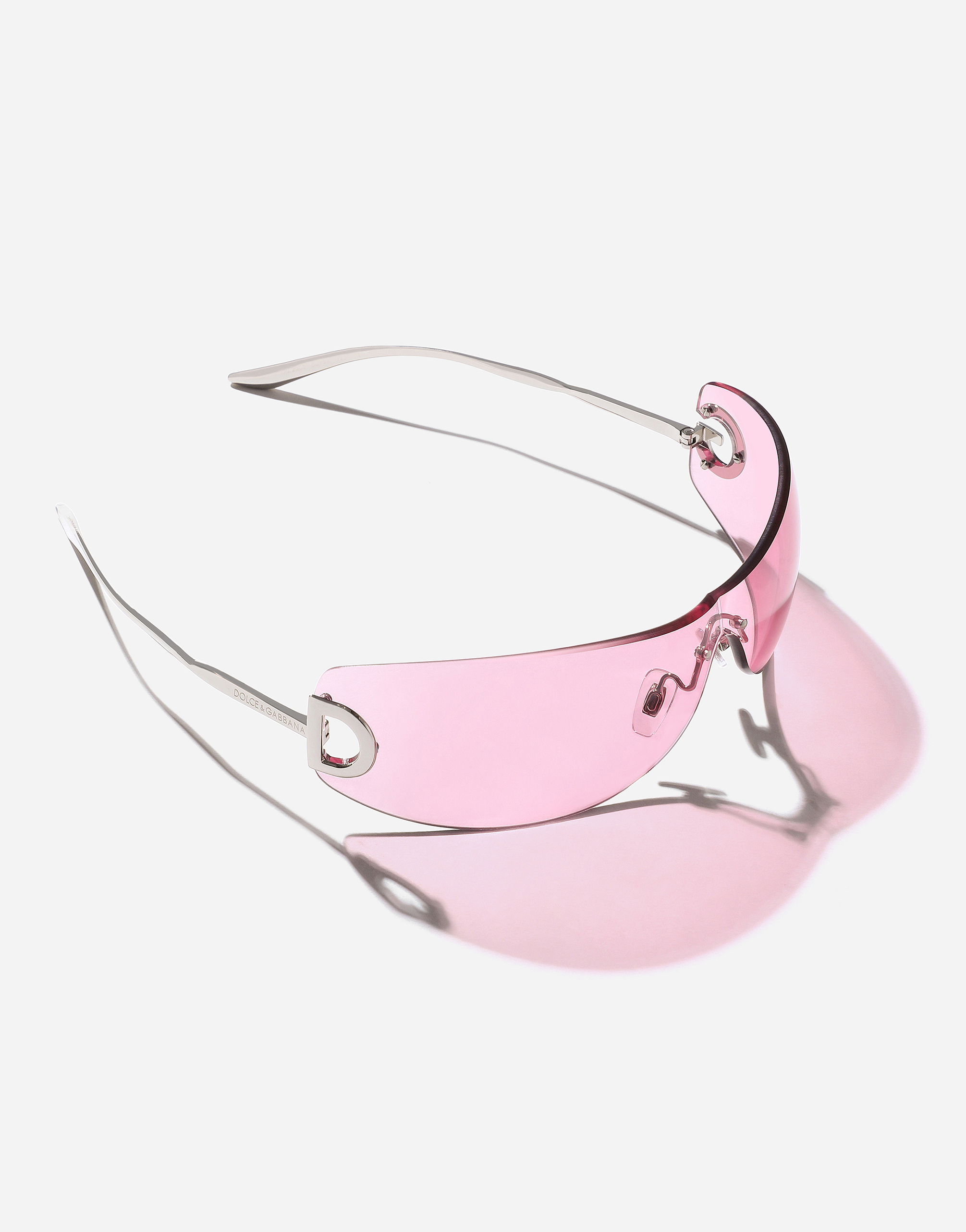 Dolce & Gabbana Curved-frame Sunglasses In Pink