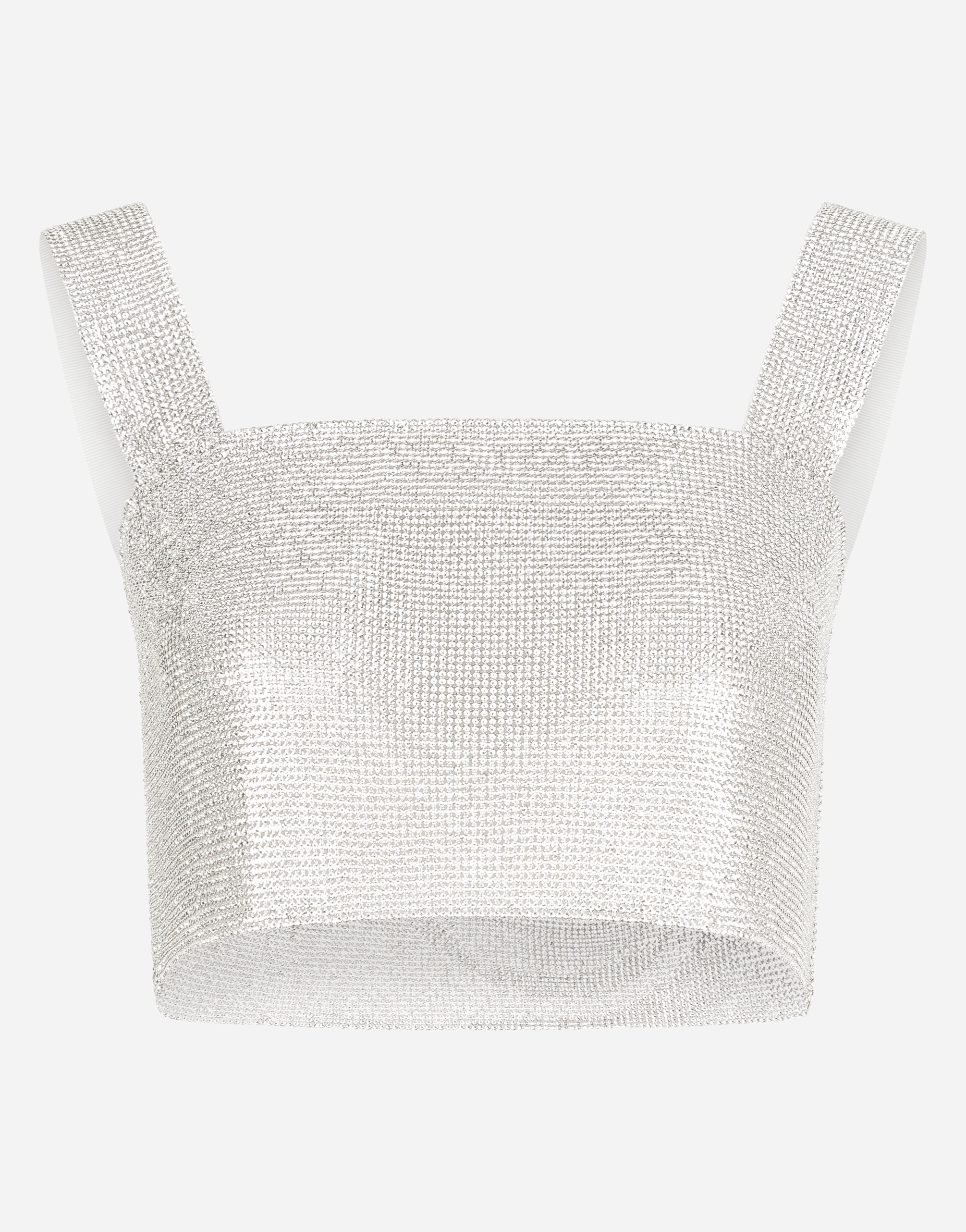 Dolce & Gabbana Crystal-embellished Cropped Top In Multicolor