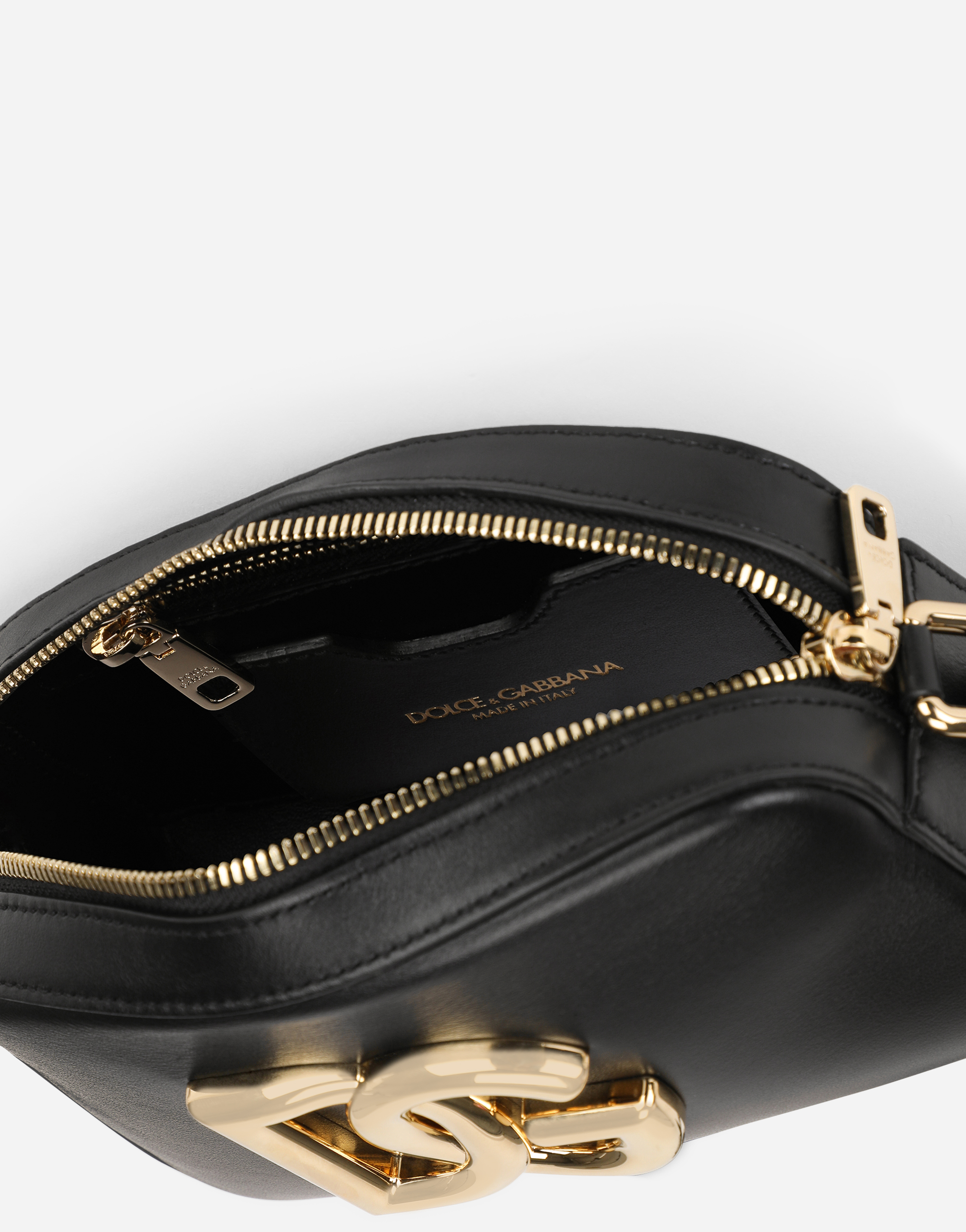 Shop Dolce & Gabbana Calfskin Crossbody 3.5 Bag In Black