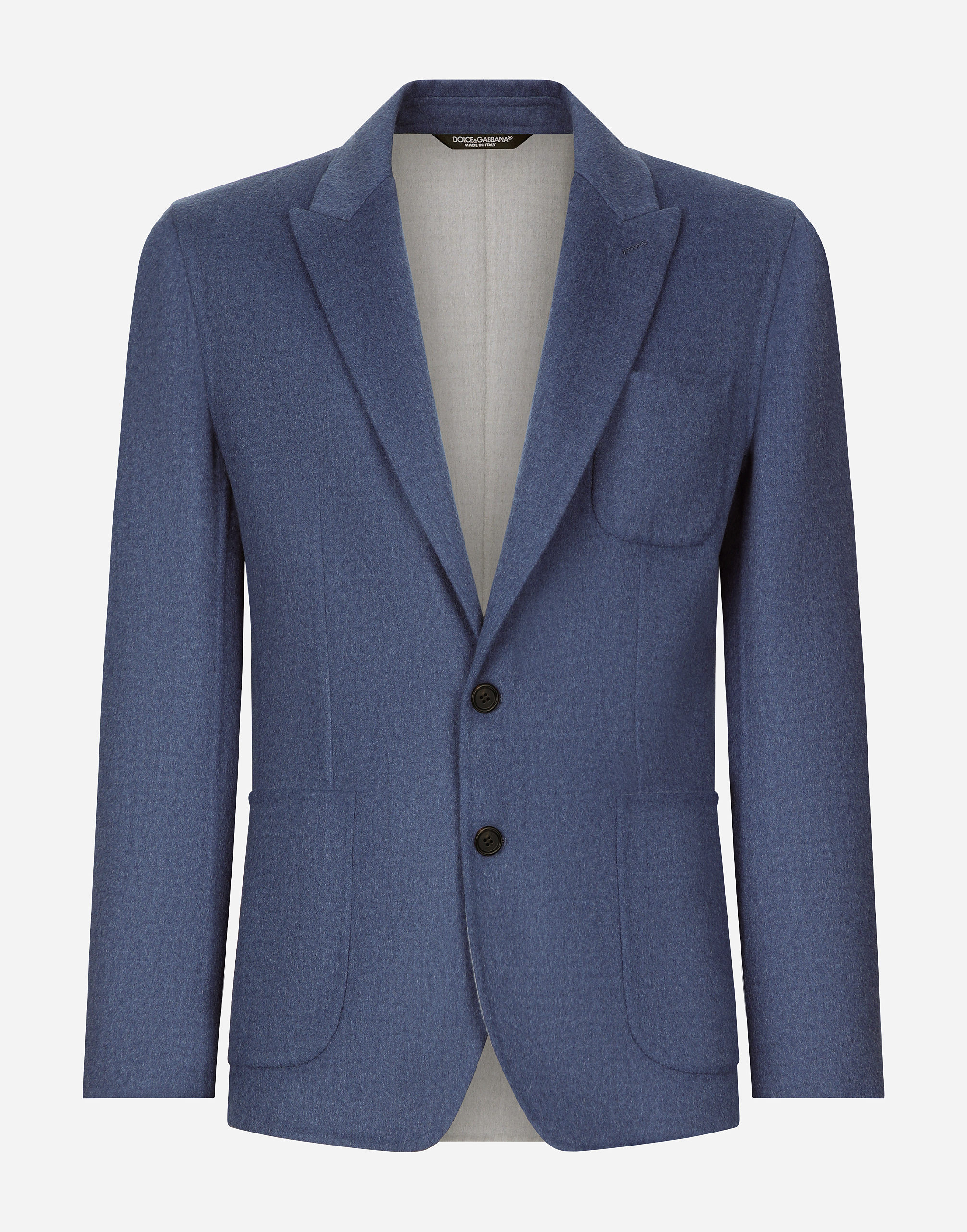 Dolce & Gabbana Single-breasted Wool Portofino-fit Jacket In Blue