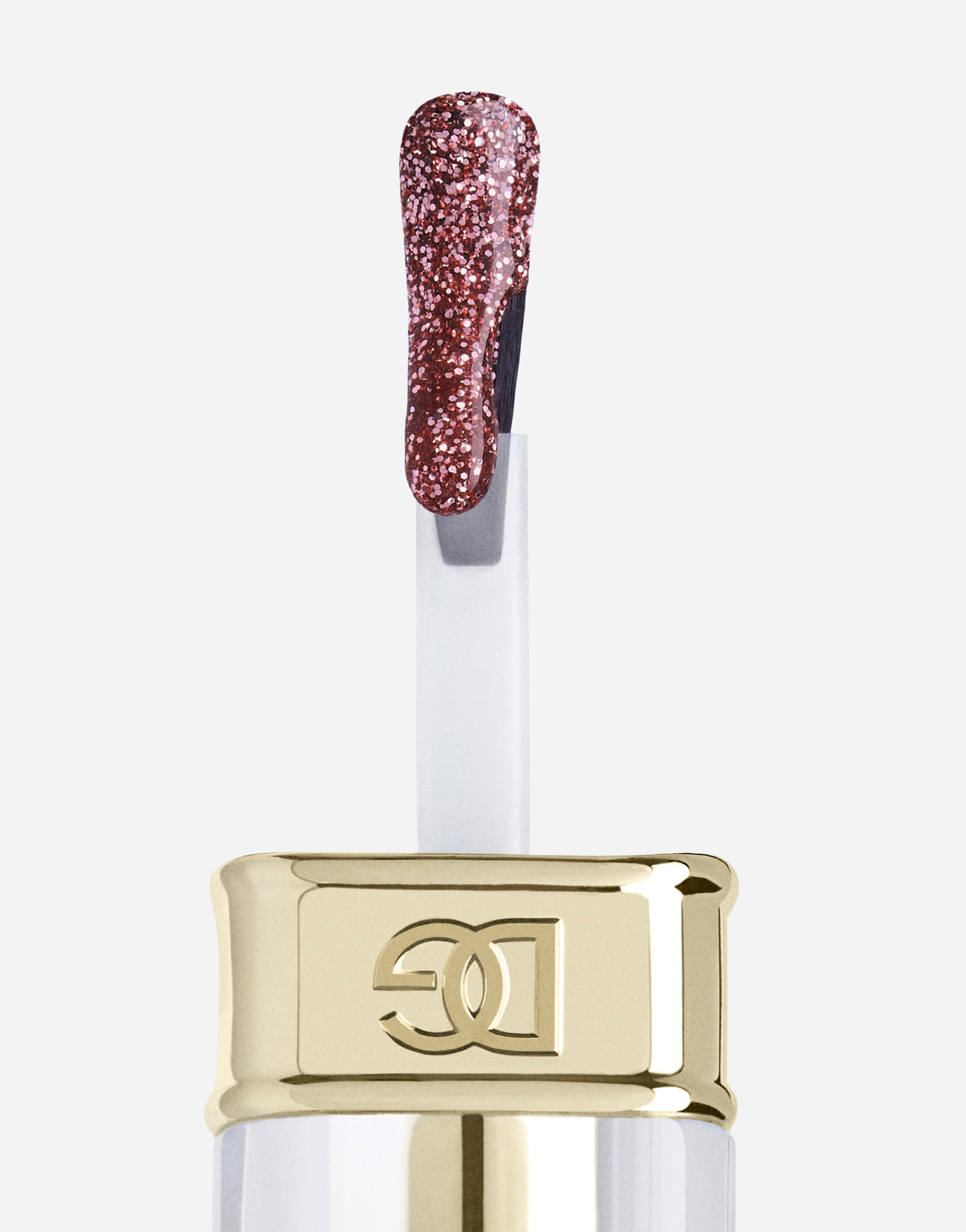Dolce & Gabbana Sf Aw24 Nailed It 5 Pink Superstar In 05 Superstar - Clear Base With Rose Pink Glitter