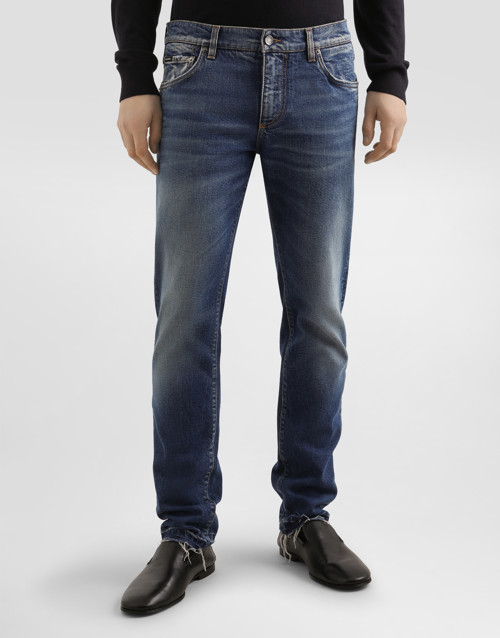 Dolce & Gabbana Slim-fit Stretch Cotton Jeans In Multi
