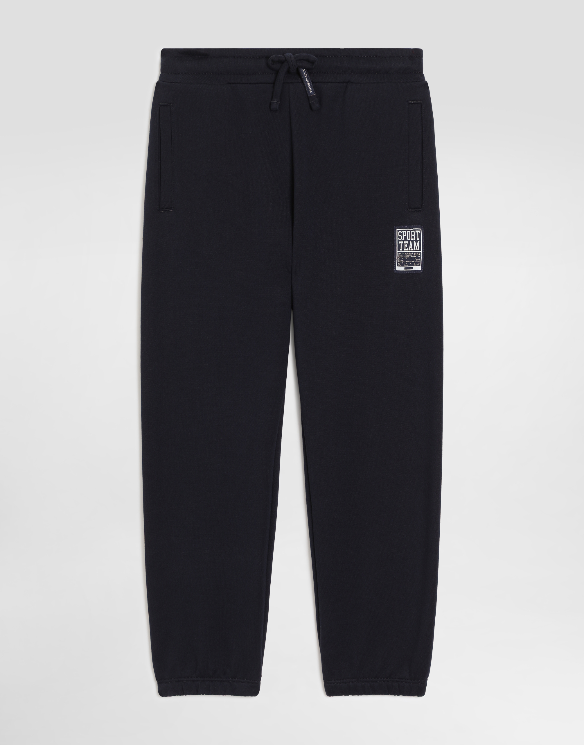 Fleece sweatpants with logo in Blue for Boys | Dolce&Gabbana® US