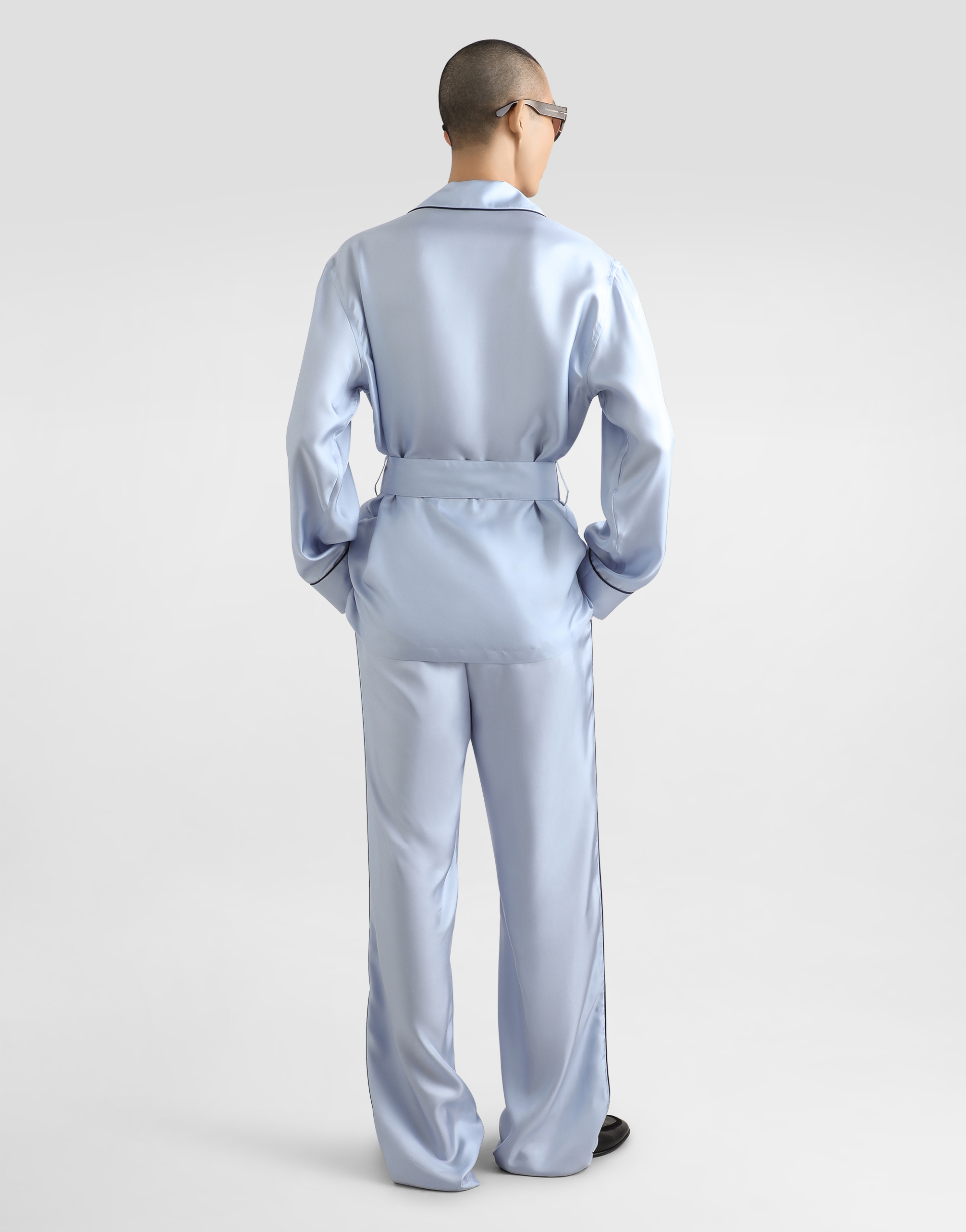 Silk twill robe