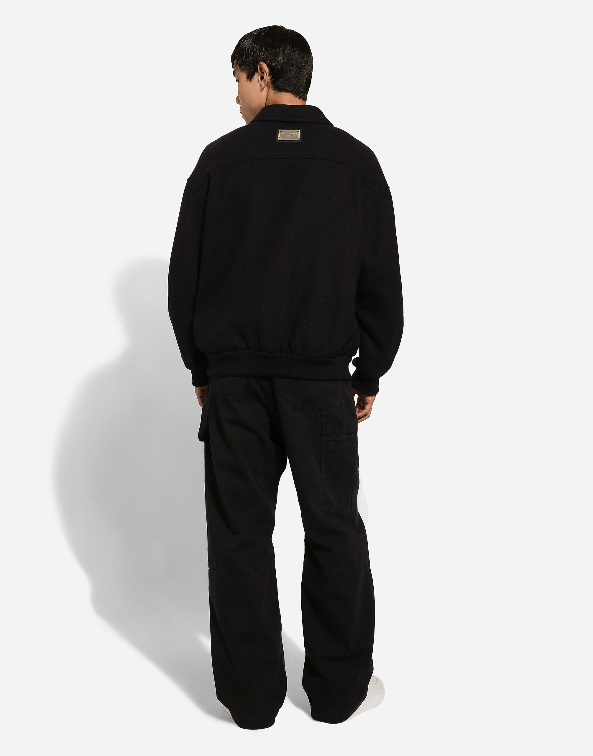Wool-blend bomber jacket