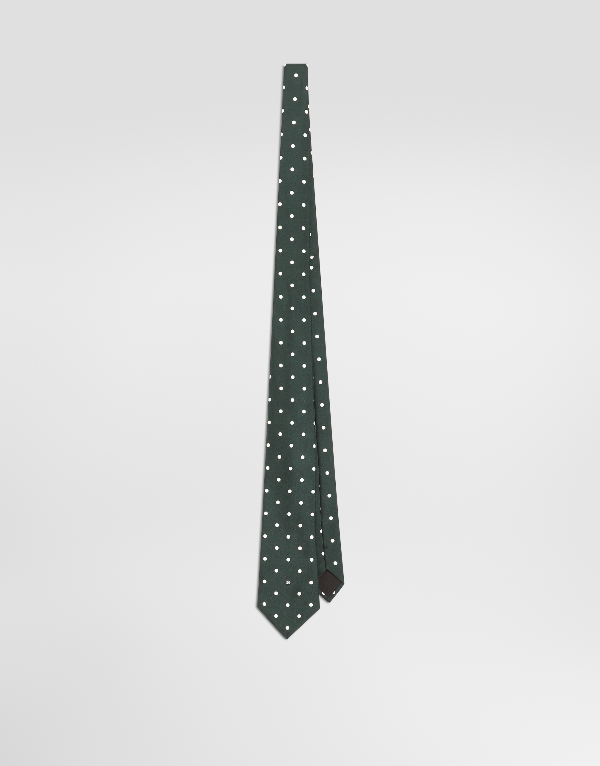 マルチカラーのメンズ Polka dot-print silk twill tie | Dolce&Gabbana®