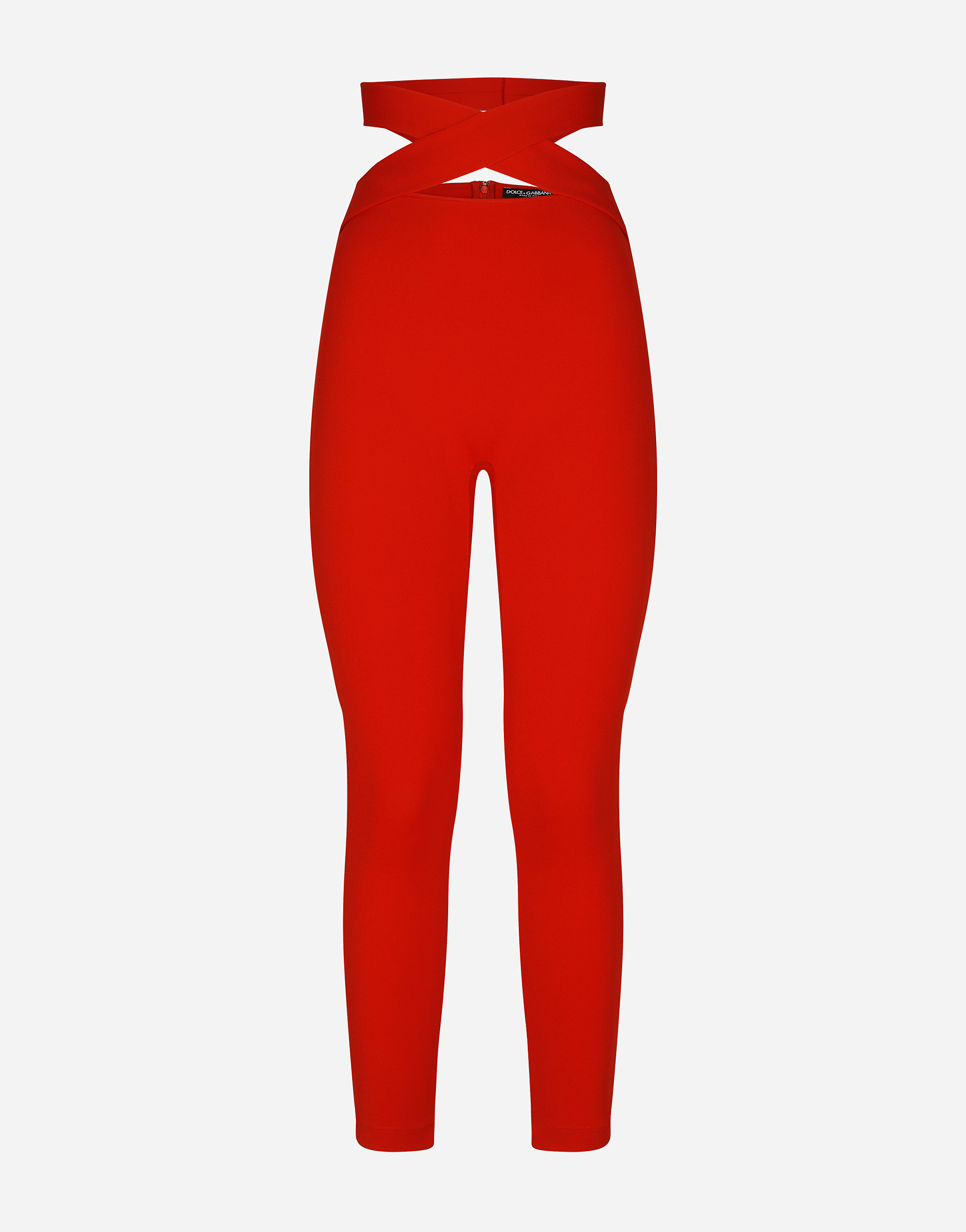 DOLCE & GABBANA VISCOSE PANTS WITH STRAP DETAIL