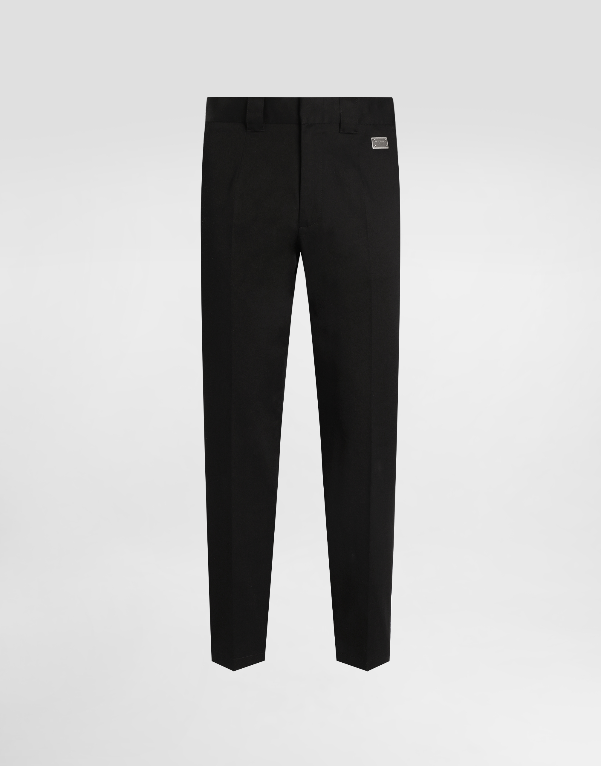 Dolce & Gabbana Tailored Cotton Pants - Man Pants And Shorts Black