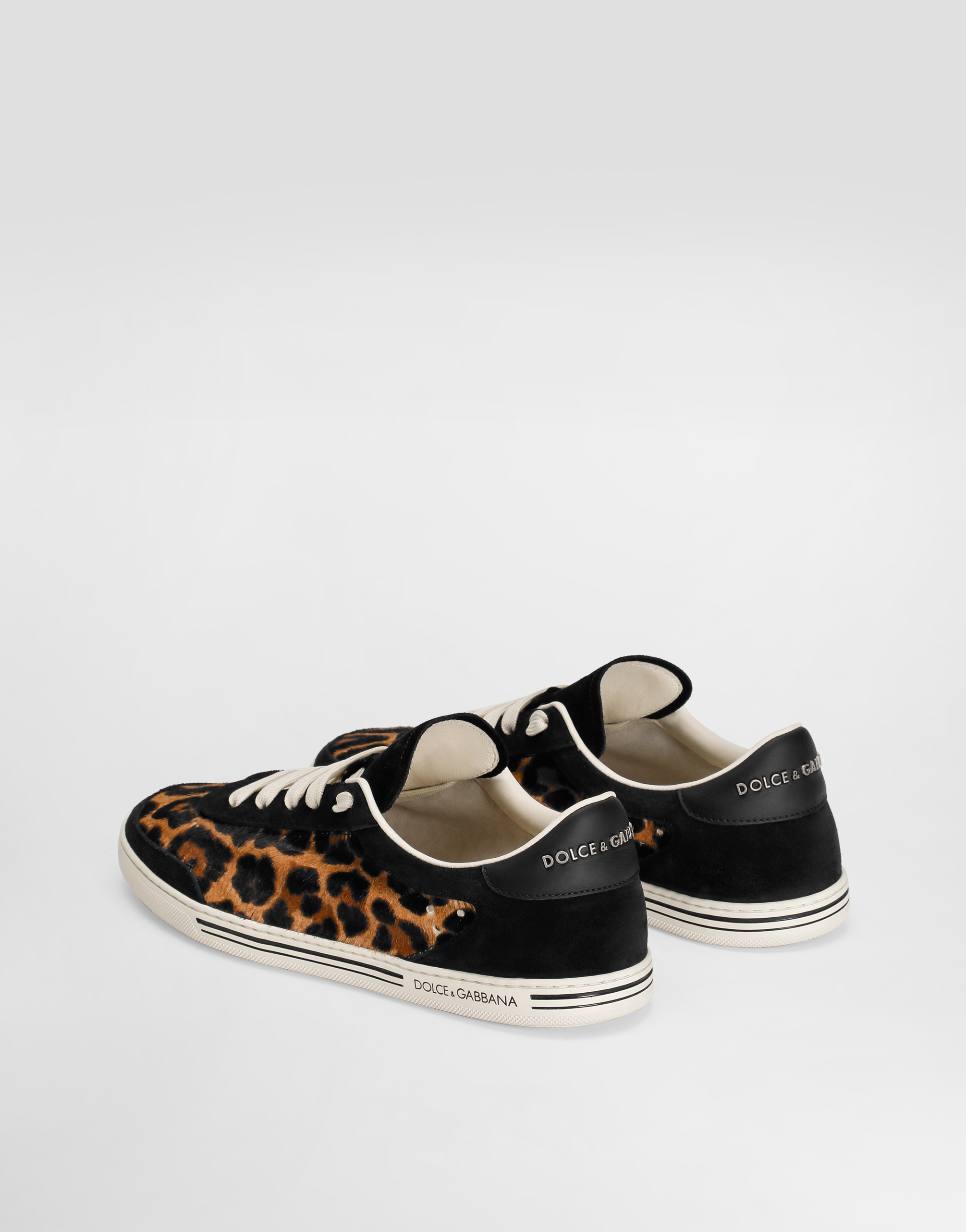 Dolce & Gabbana Calf Saint Tropez Light Sneakers With Print In Animal Print
