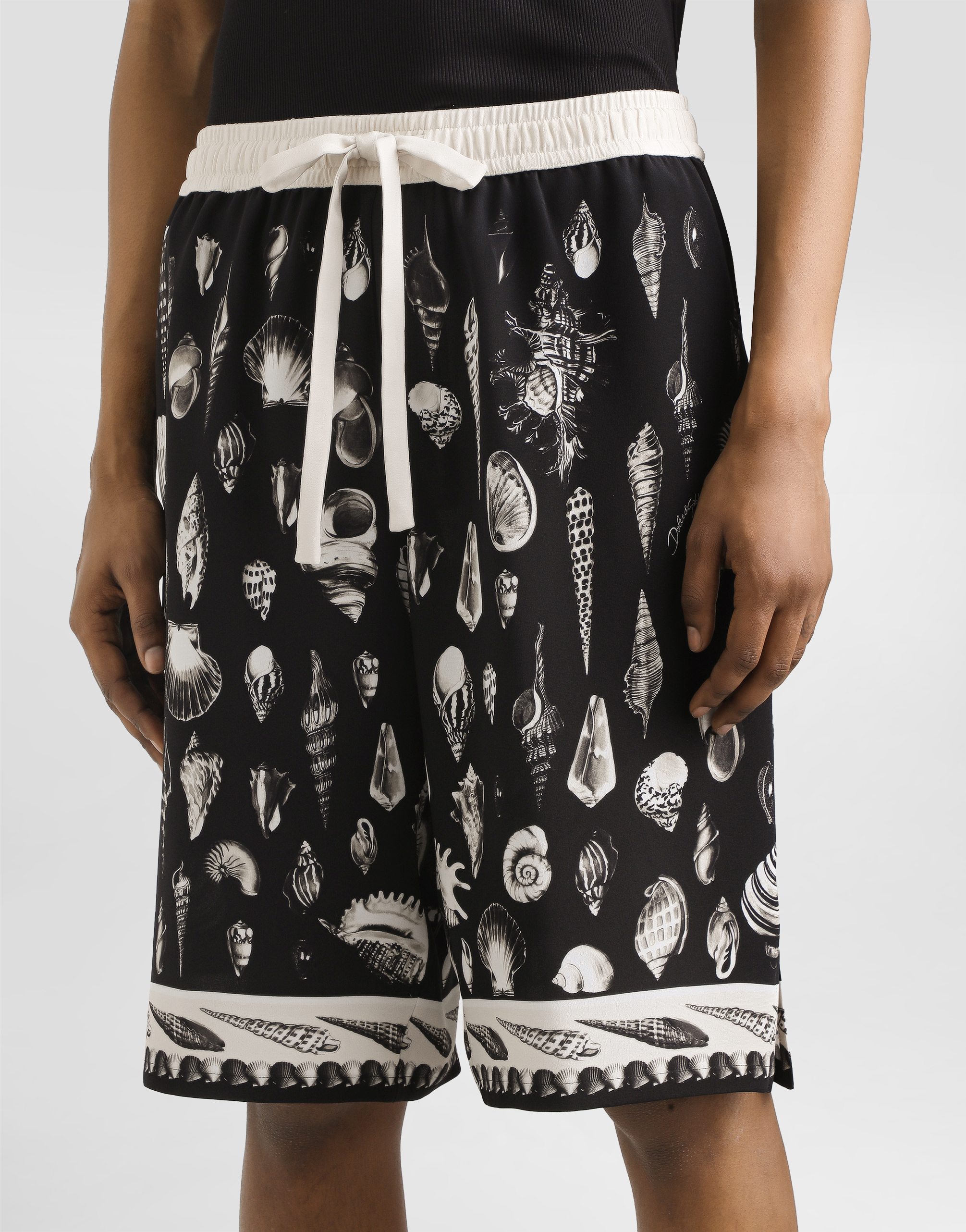 shell-print marocaine crêpe trousers