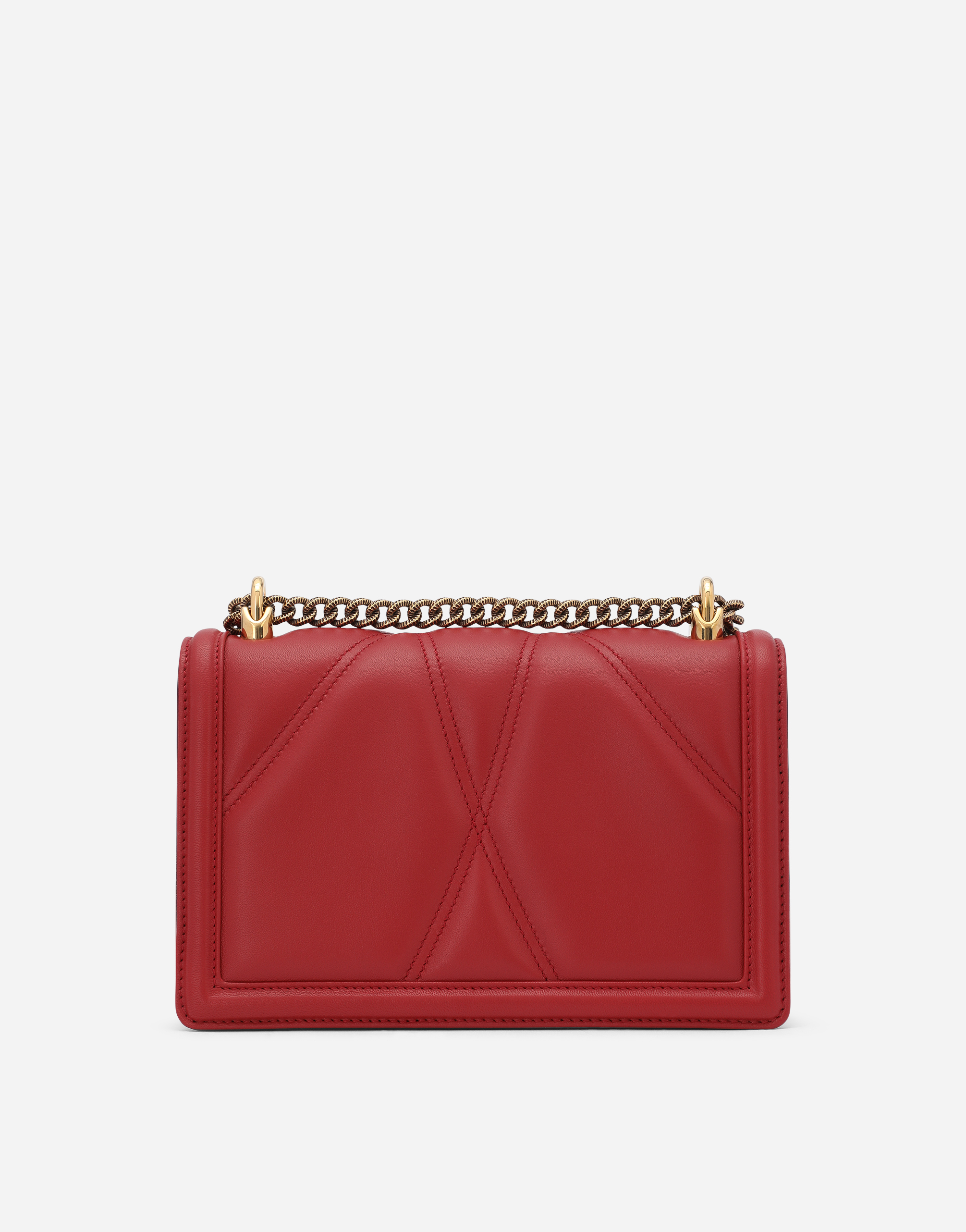 Dolce & Gabbana Medium Devotion Quilted Shoulder Bag In Red