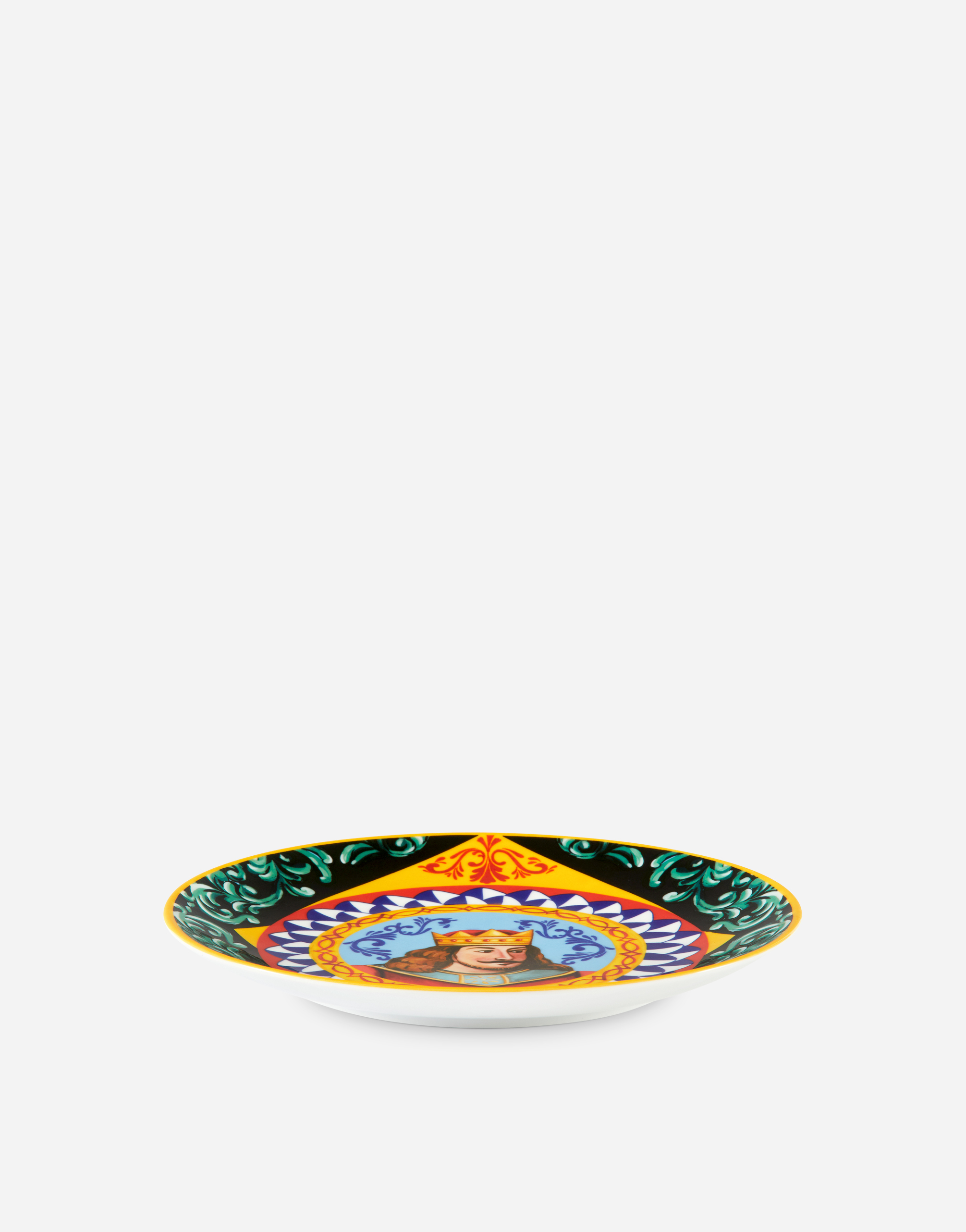 Dolce & Gabbana Set 2 Porcelain Dinner Plates In Multicolor