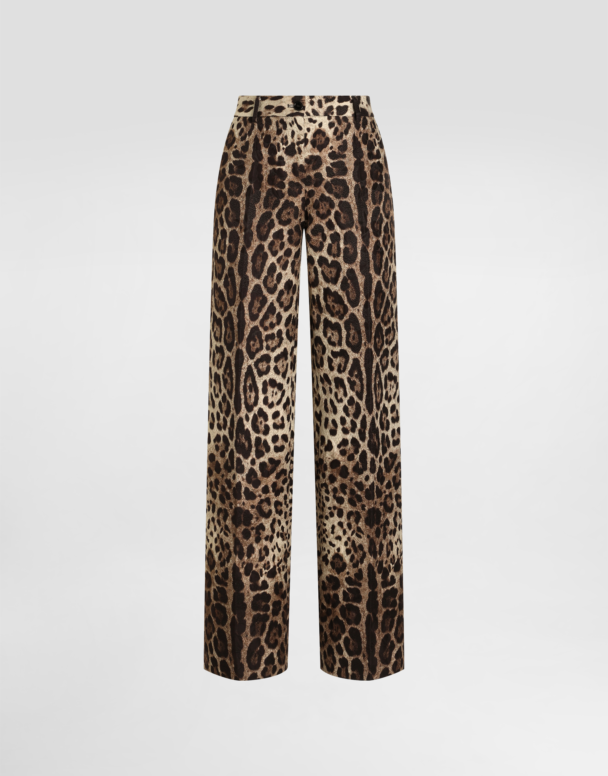 Dolce & Gabbana Leo-print Brocade Trousers
