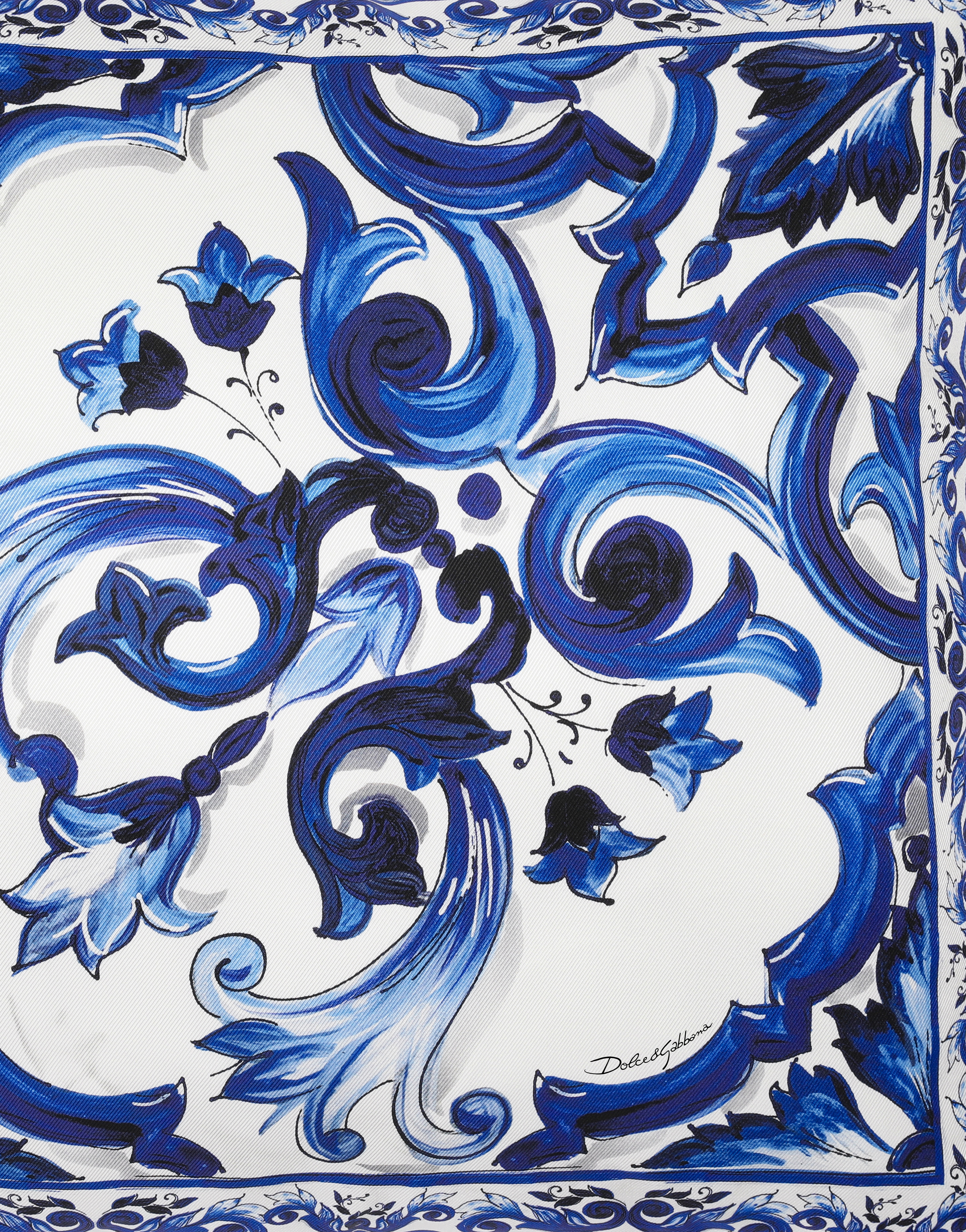 Dolce & Gabbana Silk Twill Cushion Medium In Multicolor