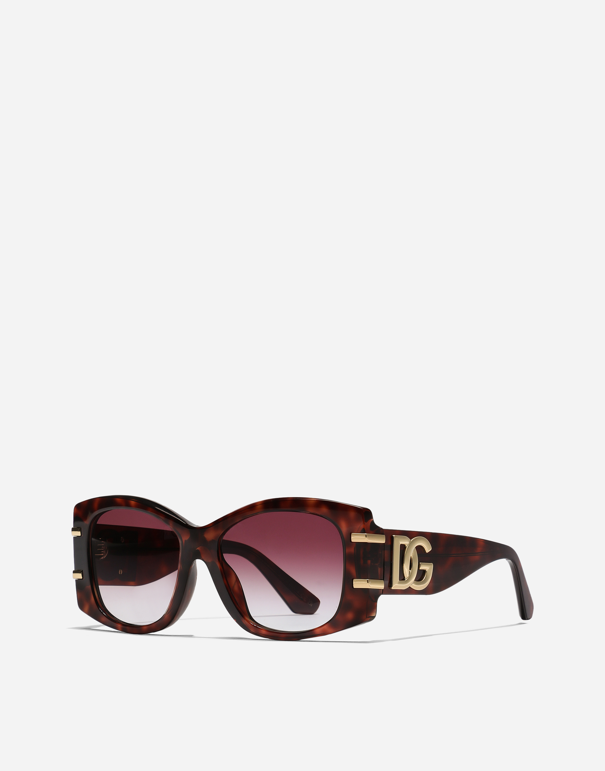 Dolce & Gabbana Dg Griffe Sunglasses In Red Havana