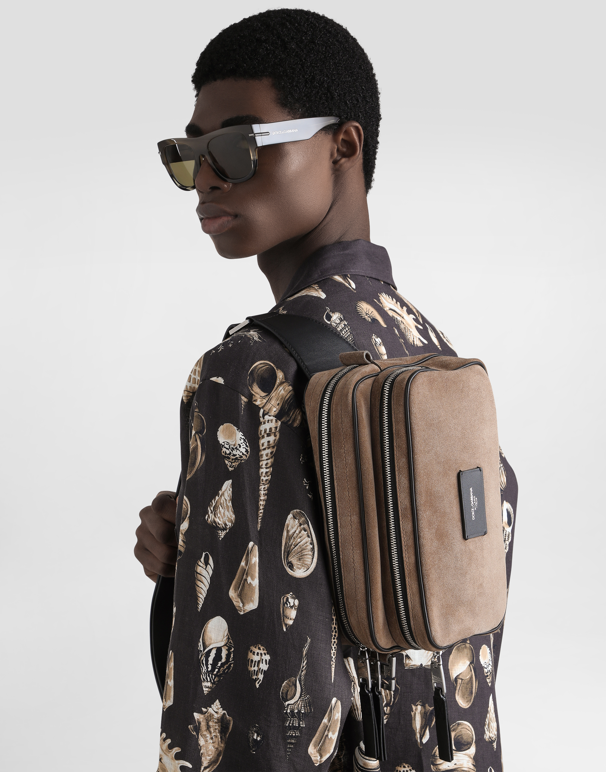 Dolce & Gabbana Leather And Split Calfskin Belt Bag