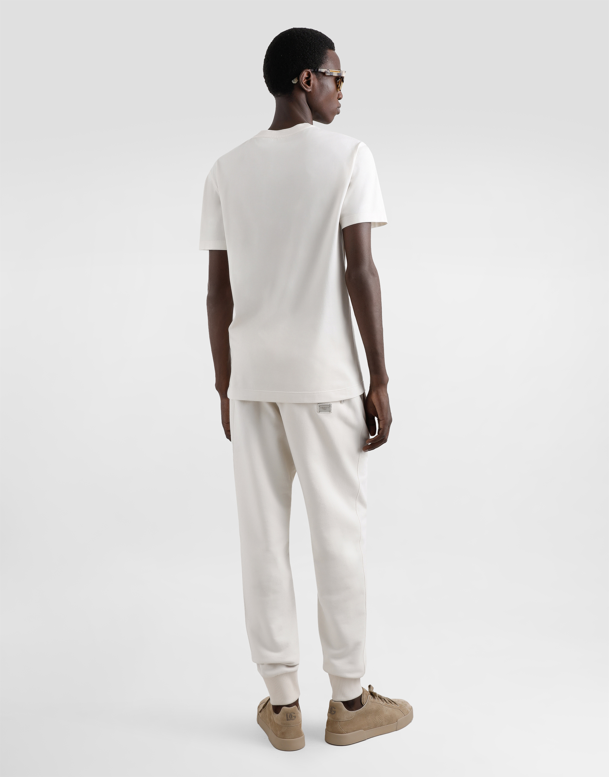 Dolce & Gabbana Cotton T-shirt With Logo In Cream