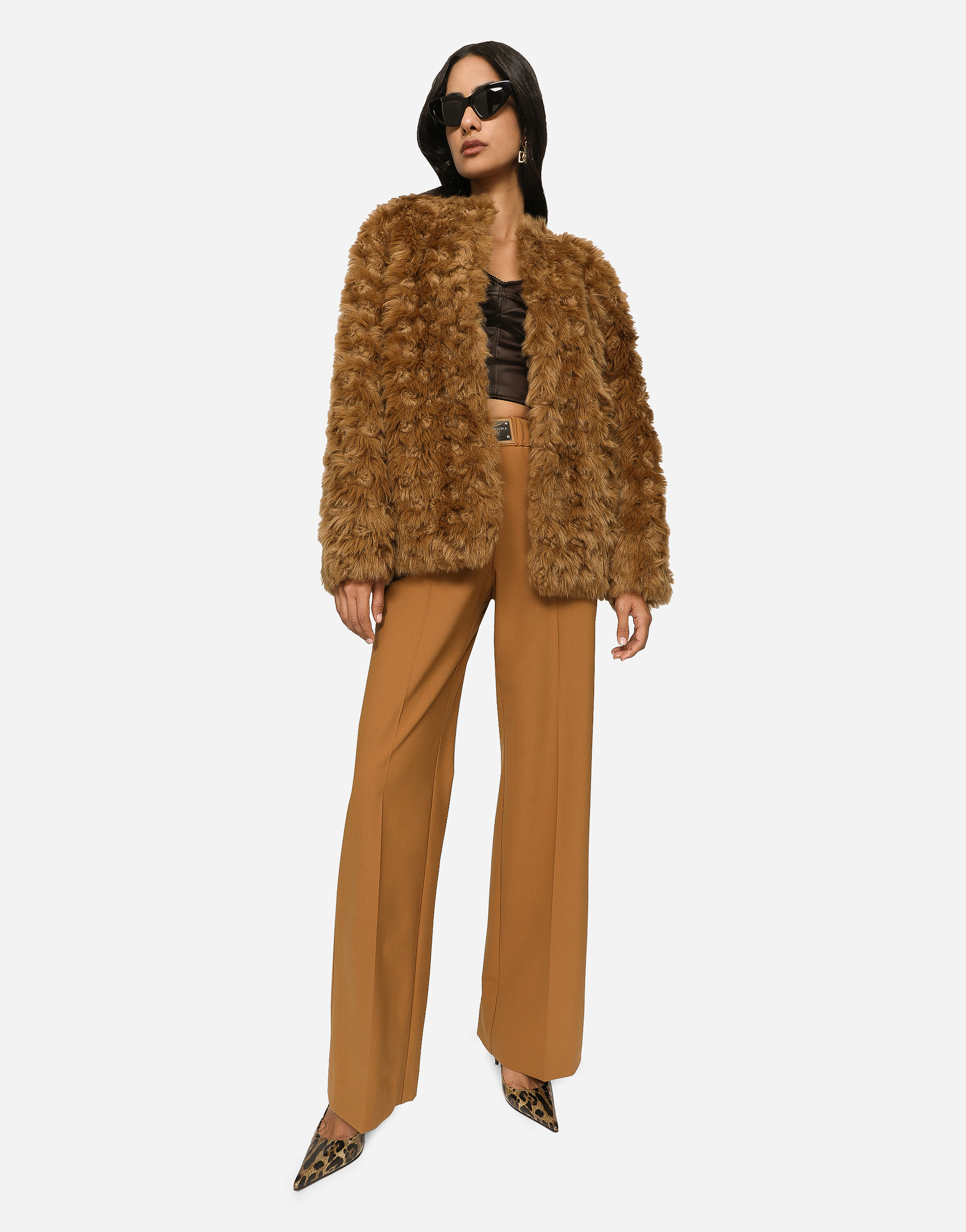 DOLCE & GABBANA FAUX FUR JACKET