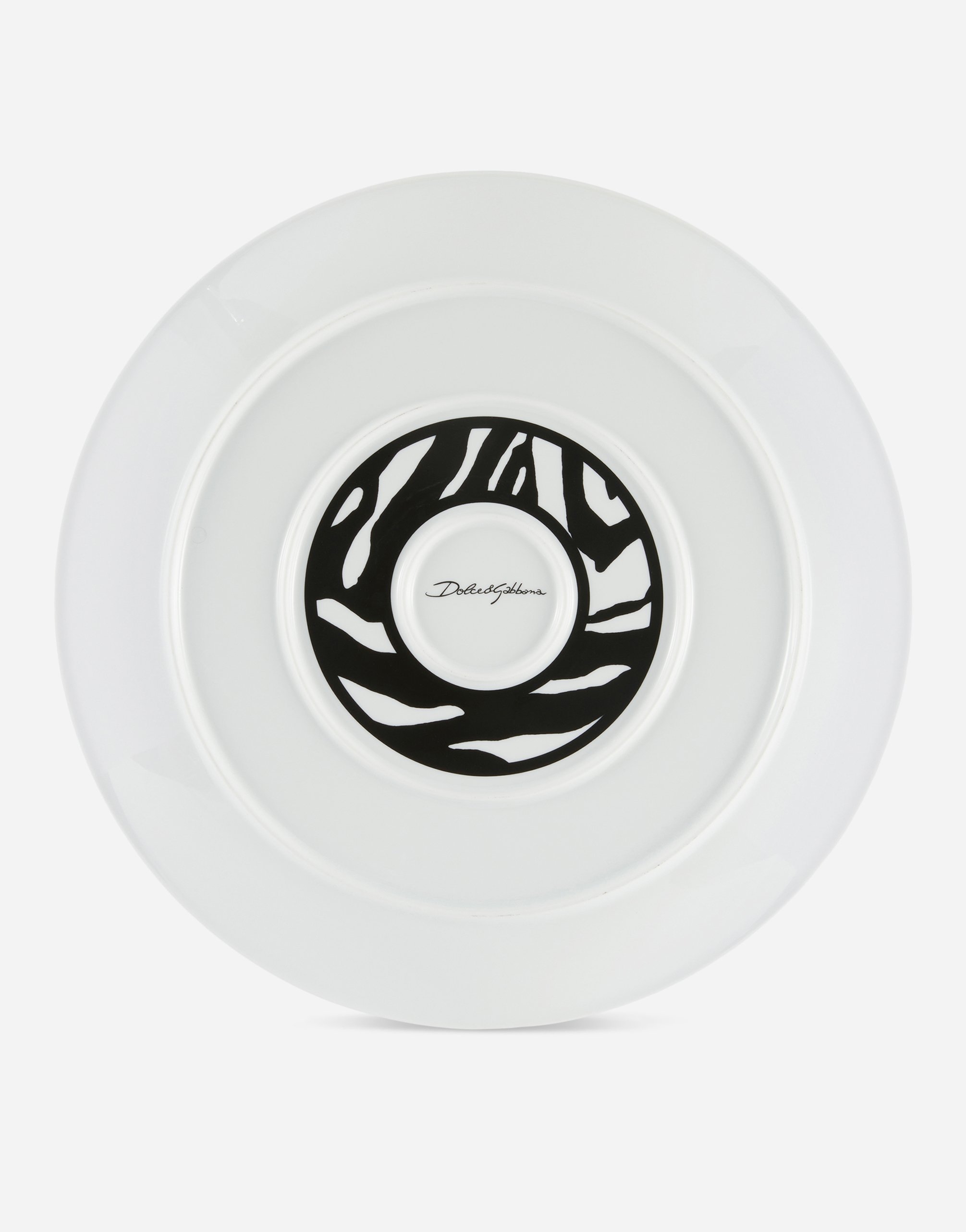 Dolce & Gabbana Porcelain Platter In Multicolor