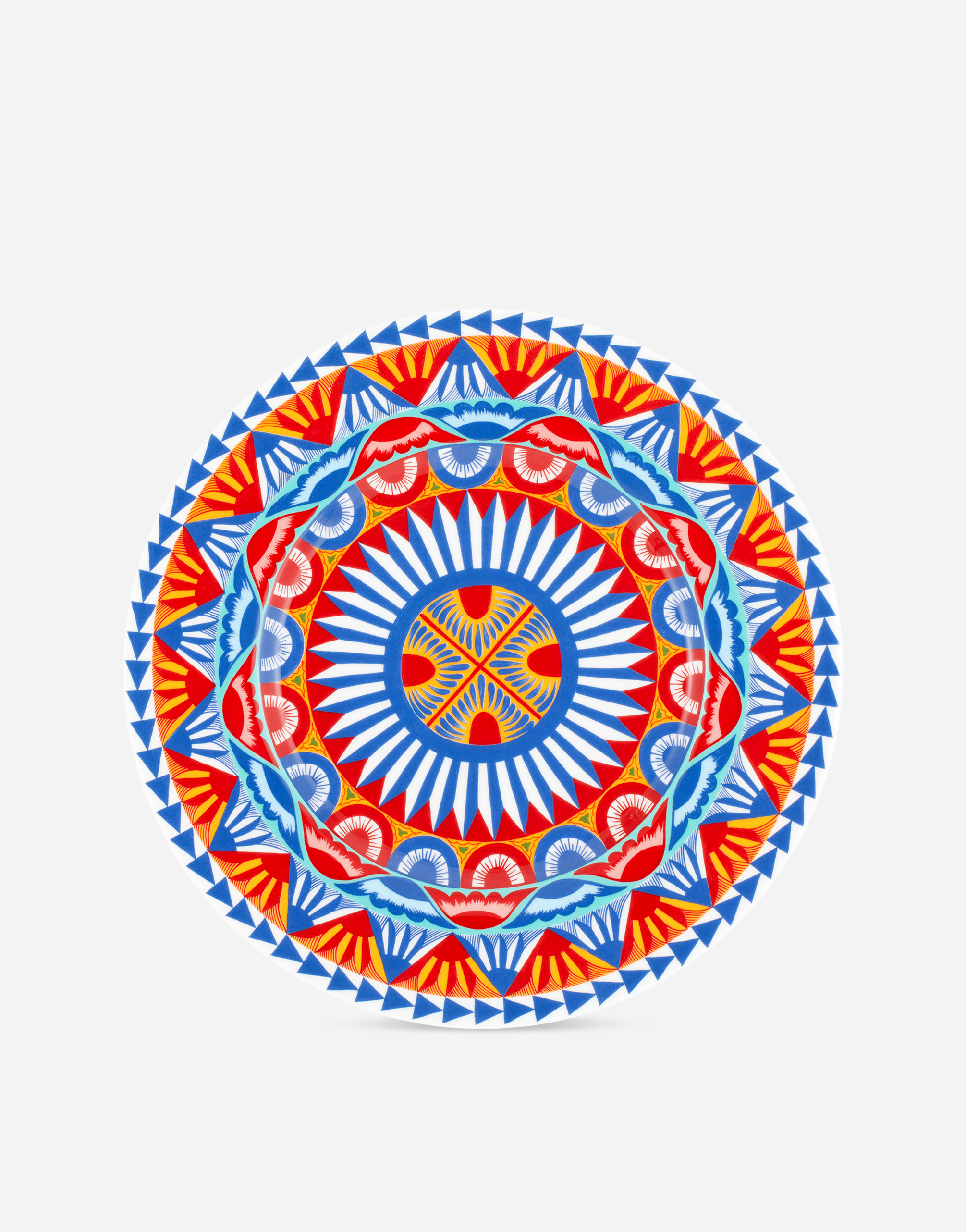 Dolce & Gabbana Set 2 Dinner Plates In Fine Porcelain In Multicolor