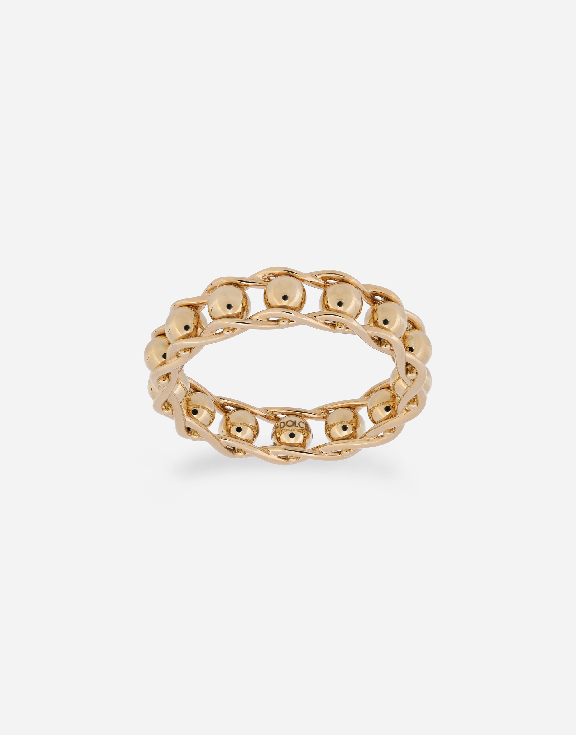 Dolce & Gabbana Tradition Yellow Gold Rosary Band Ring