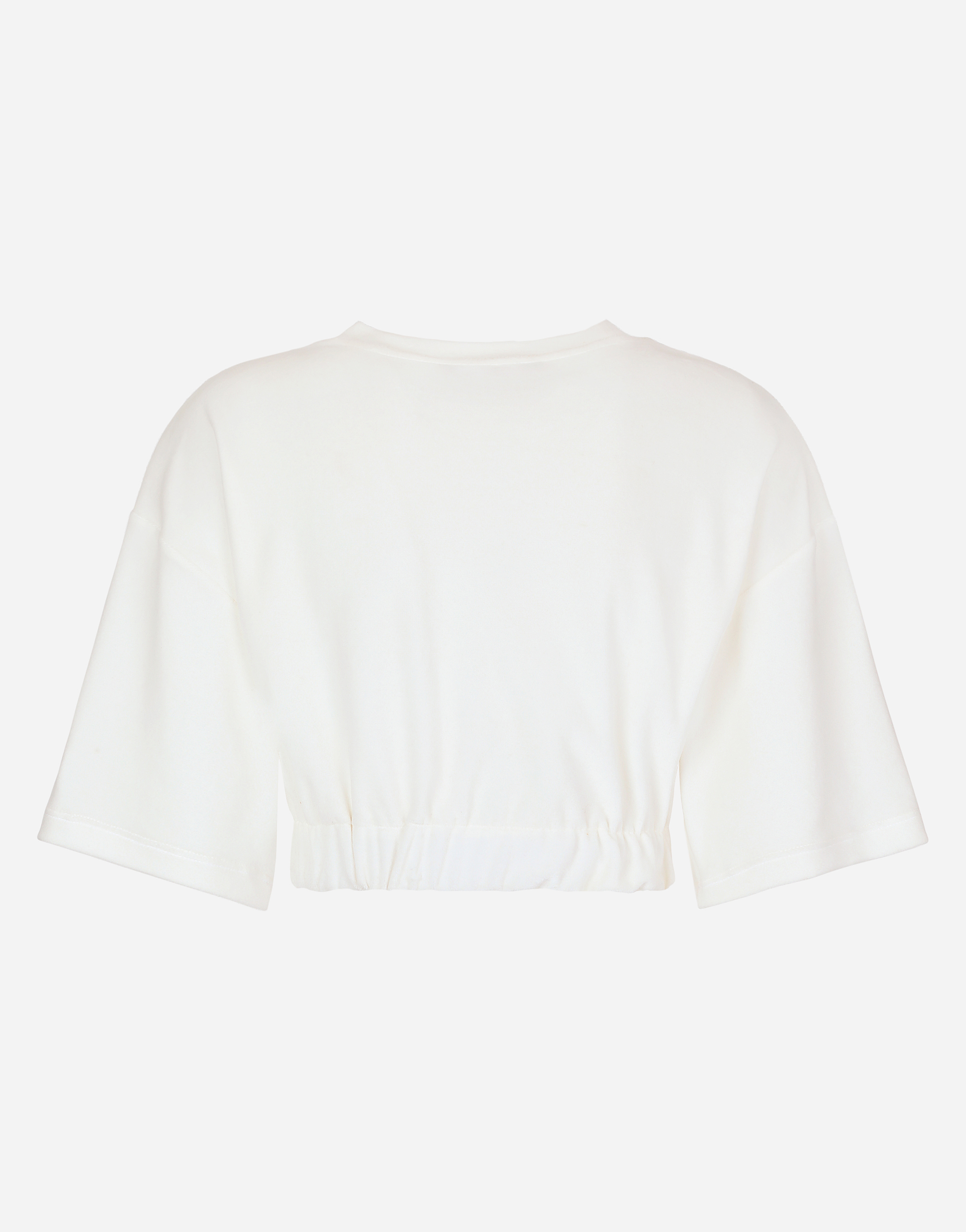 DOLCE & GABBANA CHENILLE TOP WITH DOLCE&GABBANA LOGO