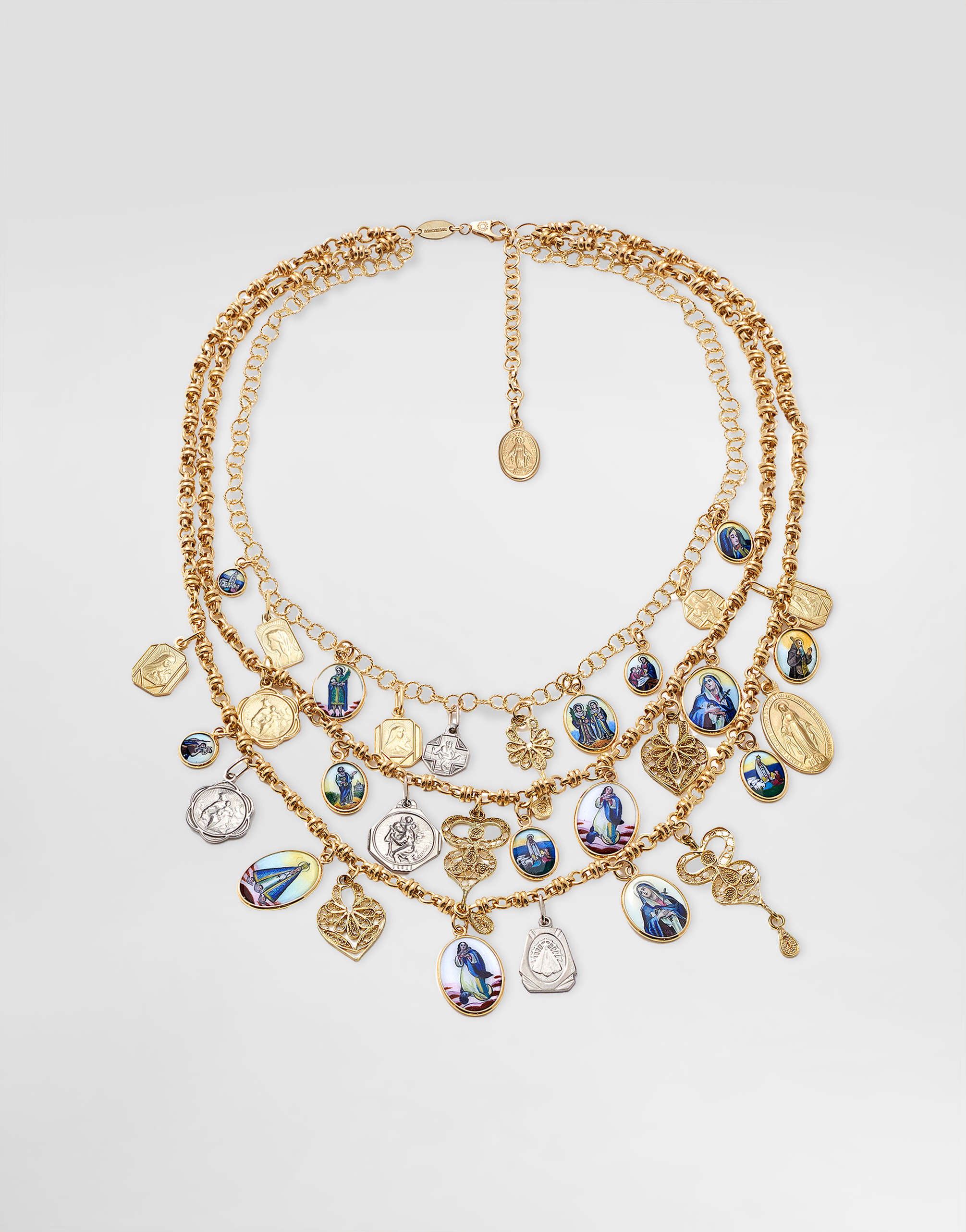 Dolce & Gabbana Sicily Necklace 18 Carat Yellow Gold - Woman Necklaces Gold Metal Onesize