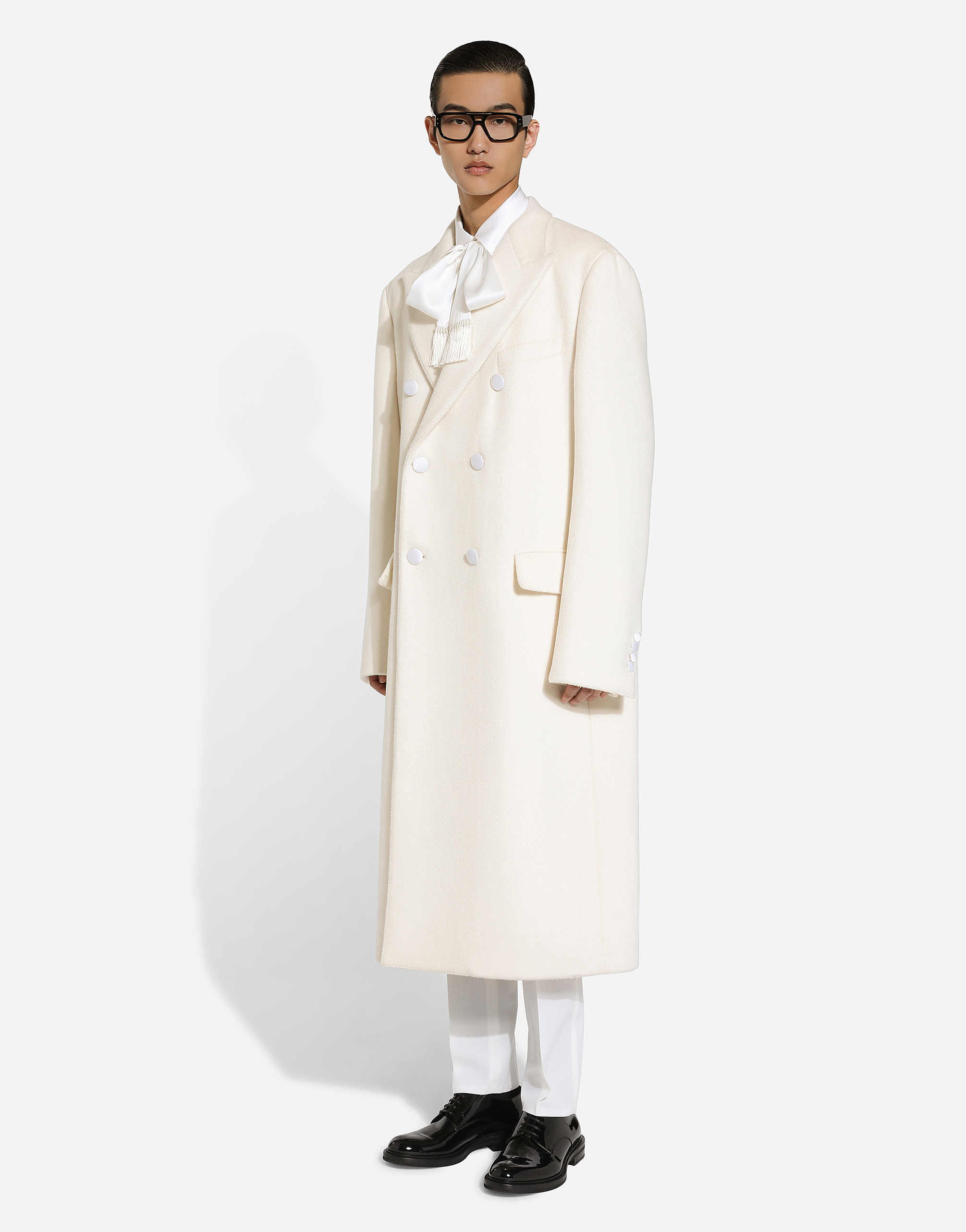 Double-breasted cashmere coat