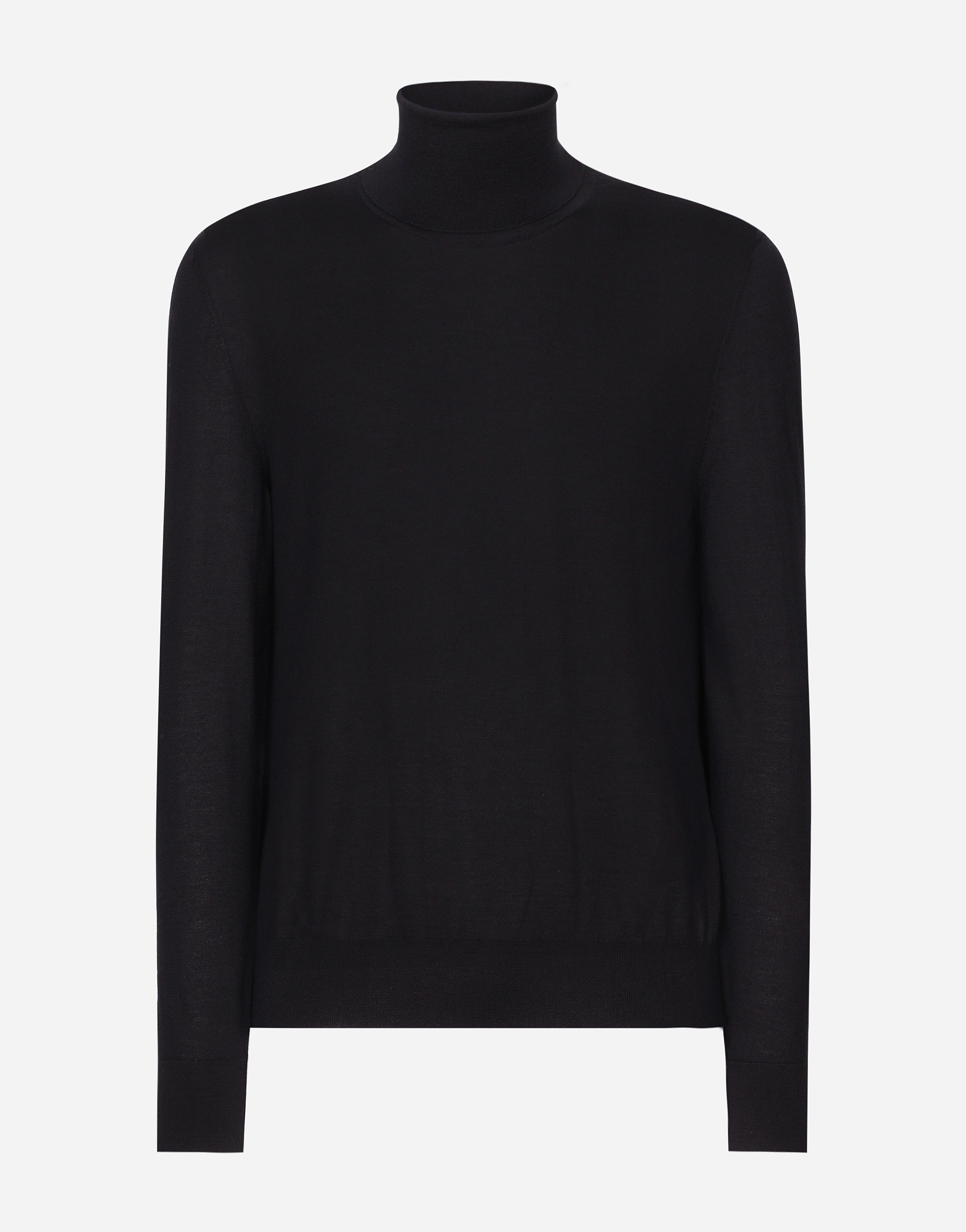Dolce & Gabbana Cashmere And Silk Turtle-neck Sweater - Man Sweaters And Cardigans Black