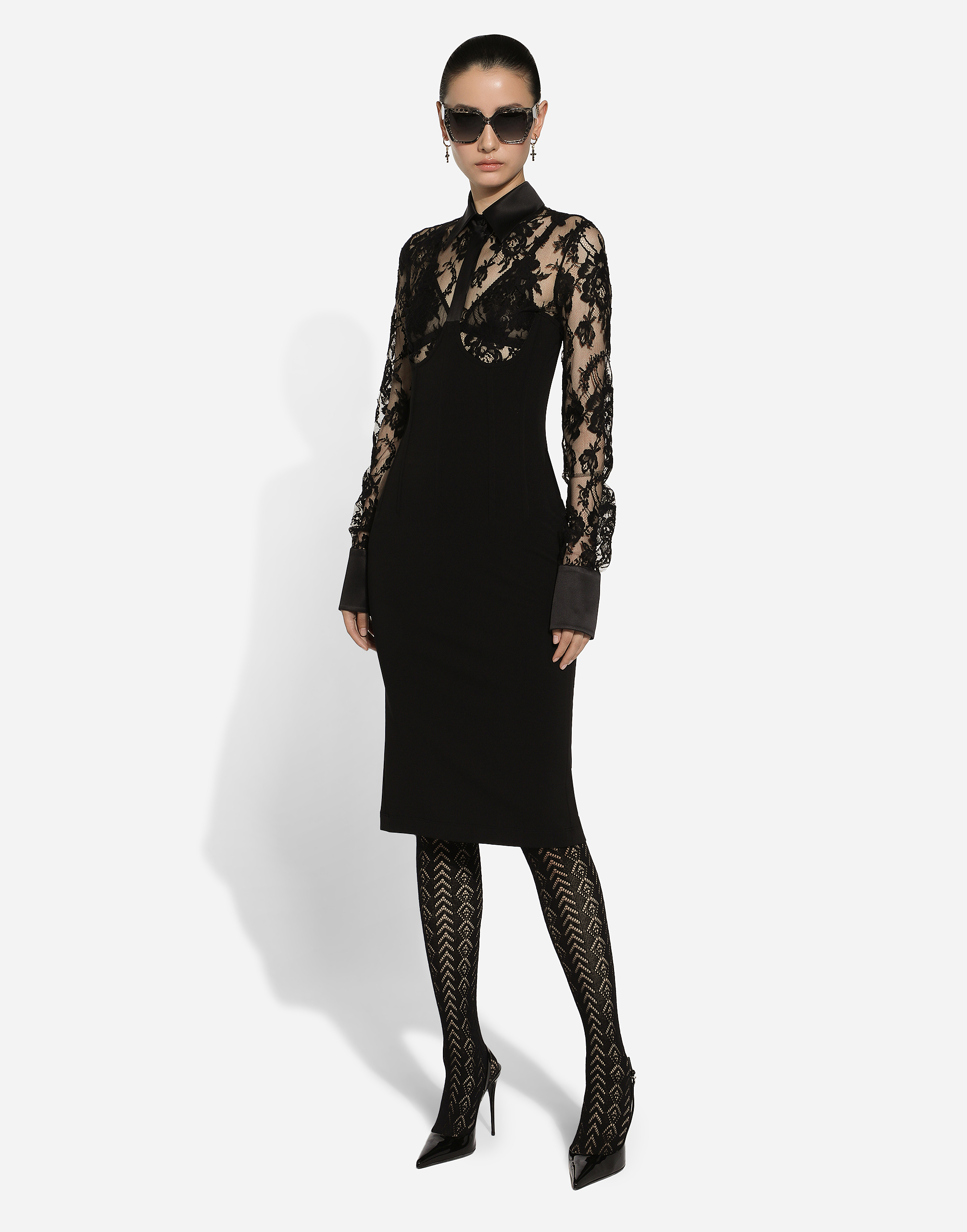 Dolce & Gabbana Lace Dress In Black