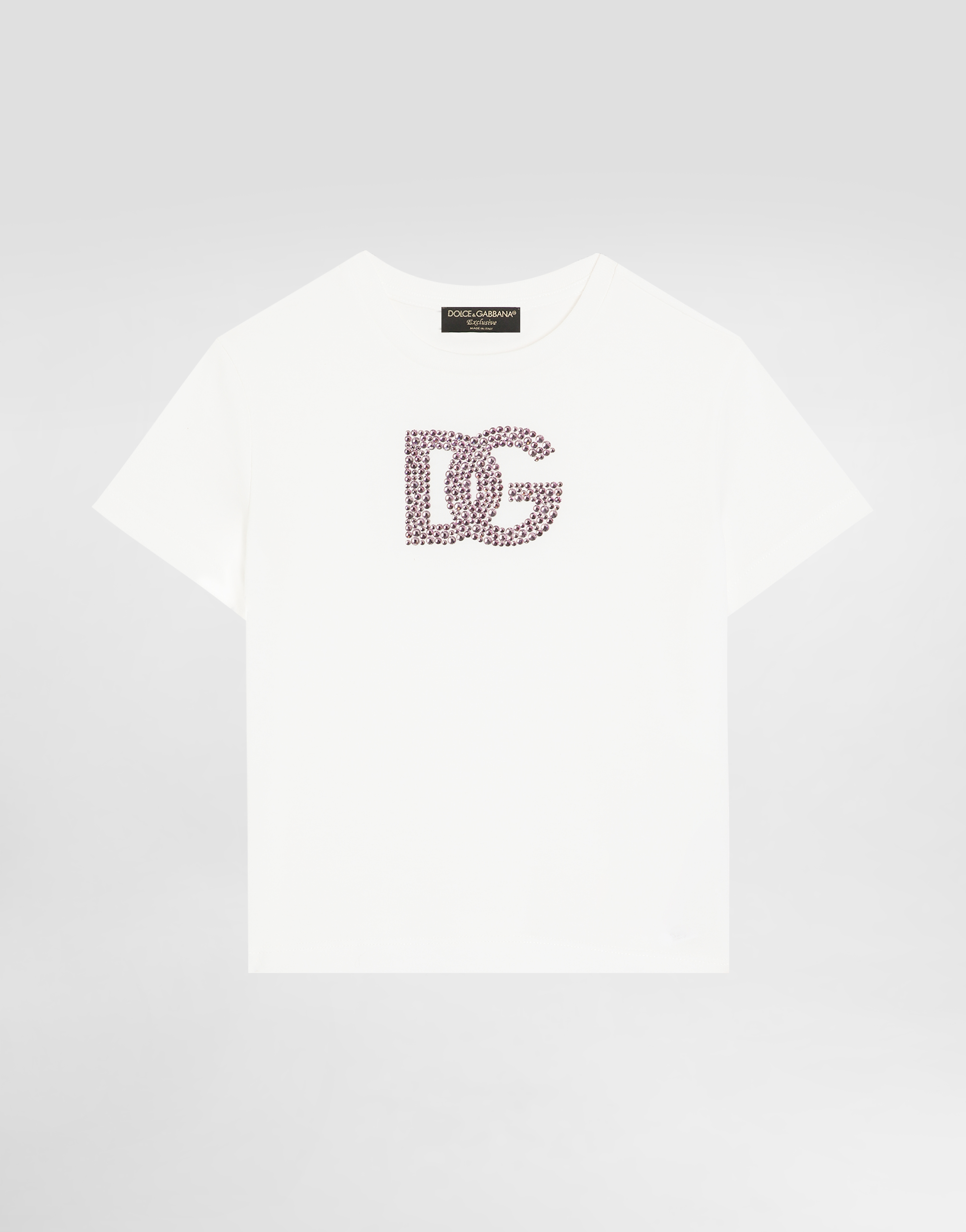 Dolce & Gabbana Jersey T-shirt With Dg Logo In White